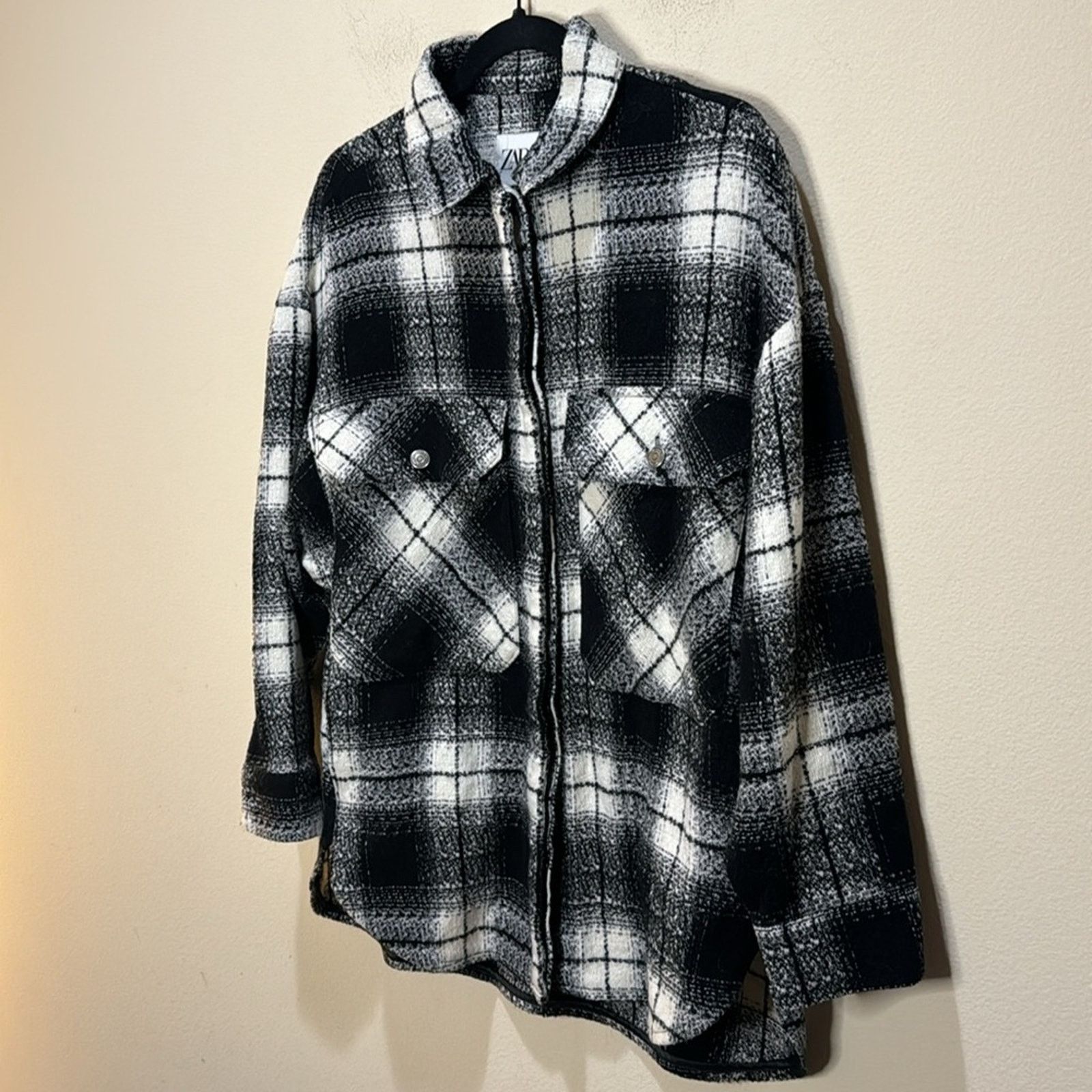 Zara Zara Plaid Printed Pocket Overshirt Jacket Size S Size S / US 4 / IT 40 - 3 Thumbnail