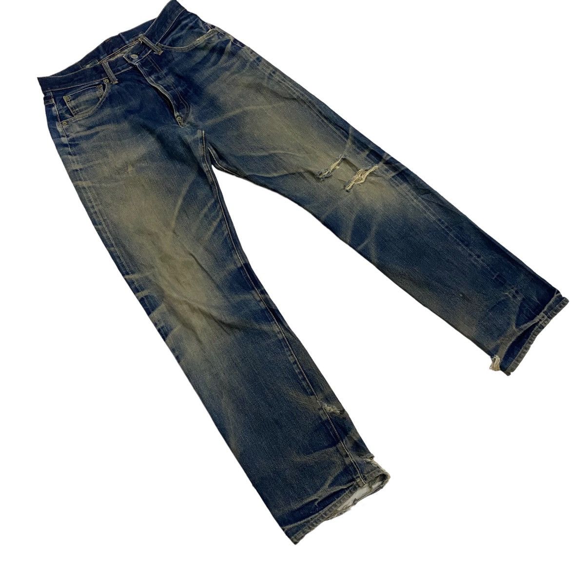 Japanese Brand Sewing Chop O'alls selvedge distressed denim Size US 30 / EU 46 - 3 Thumbnail