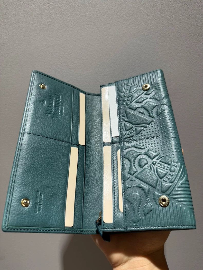 Vivienne Westwood Vivienne Westwood Dark green calf leather embossed card wa Size ONE SIZE - 3 Thumbnail
