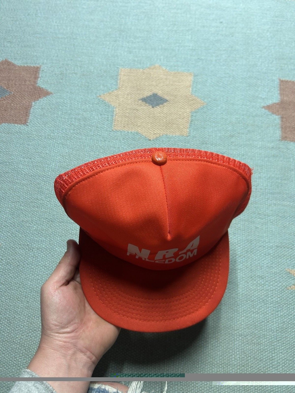 Vintage Vtg 80s trucker hat NRA freedom gun rights 2nd amendment USA Size ONE SIZE - 3 Thumbnail