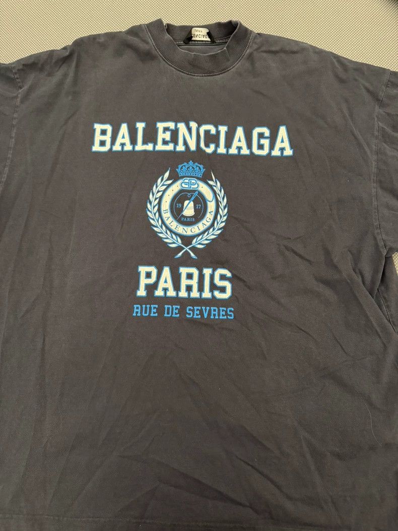 Balenciaga Balenciaga size 2 Old short sleeves made of grey and blue w Size US M / EU 48-50 / 2 - 1 Thumbnail