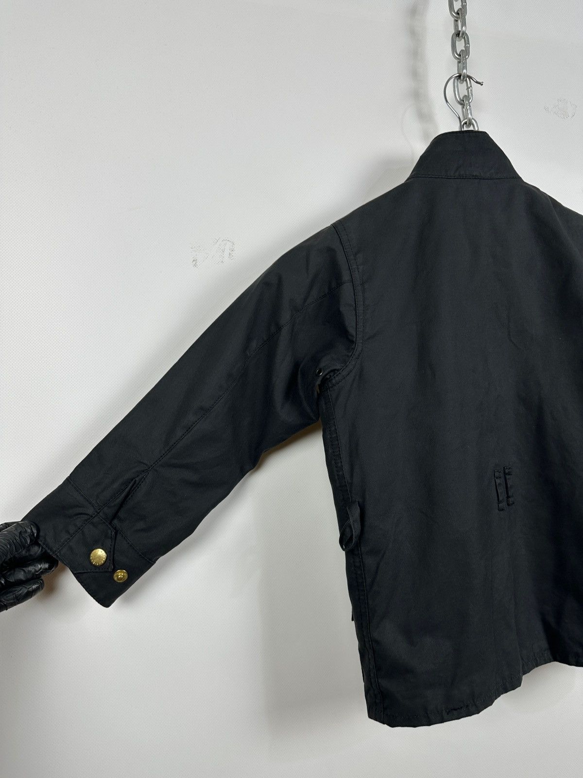 Barbour Kids Barbour Union Jack International Black Waxed Jacket Size US XXS / EU 40 - 18 Thumbnail