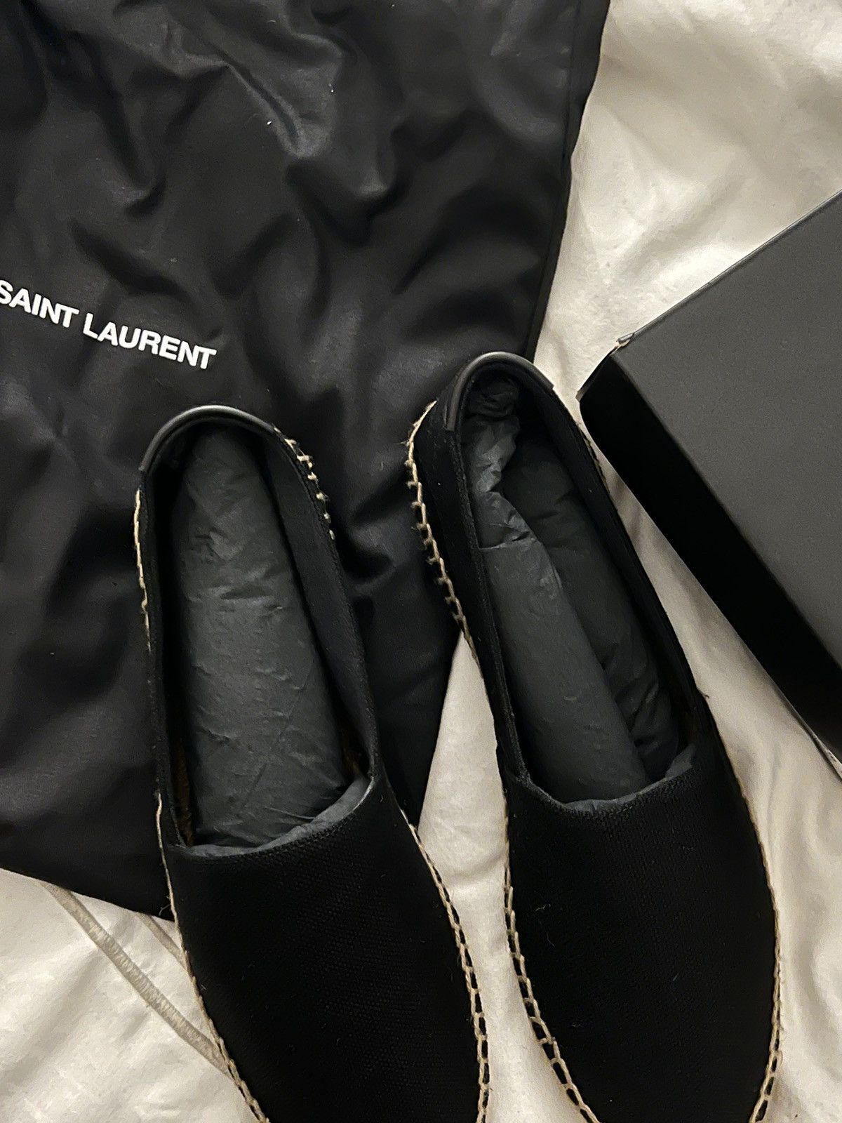 Yves Saint Laurent Saint Laurent Logo Embroidered Slip-On Espadrilles Size US 8.5 / IT 38.5 - 8 Thumbnail