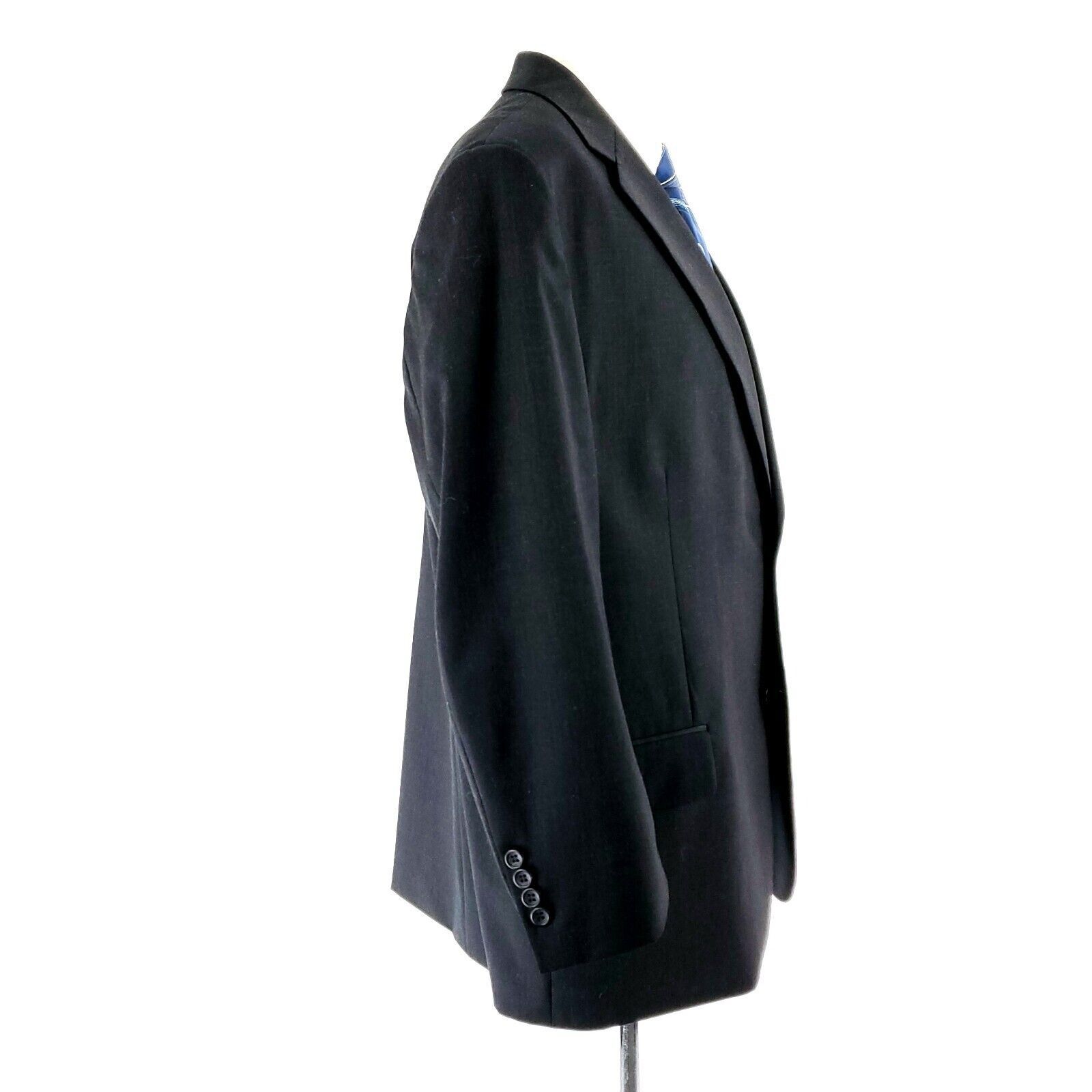 Calvin Klein Calvin Klein Wool 2 Button Blazer 38R Gray Herringbone Size 38R - 6 Thumbnail