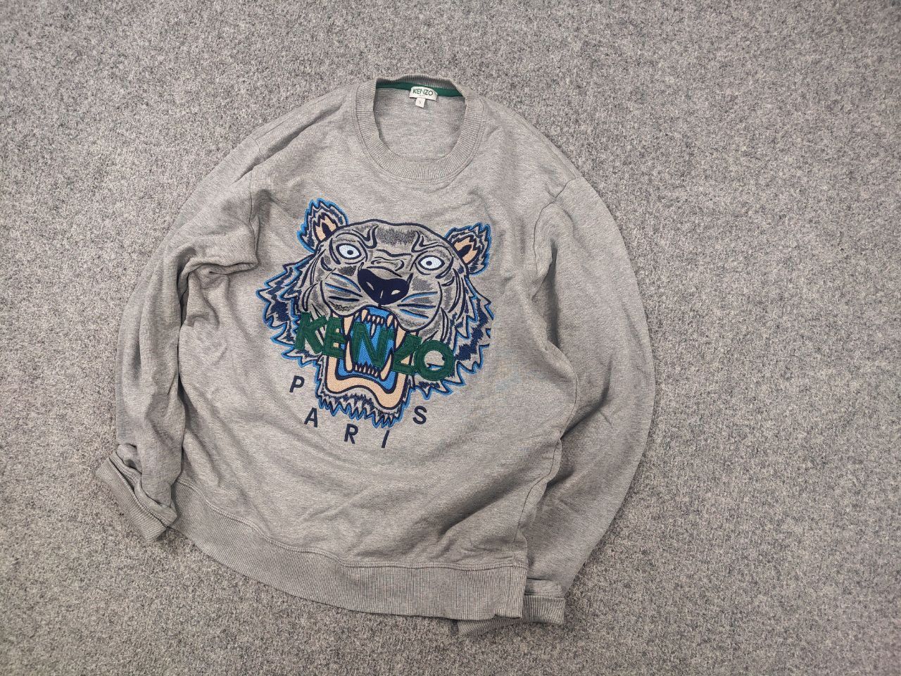 Kenzo Kenzo Paris Japan Embroidered Logo Tiger Crewchek Sweatshirt Size US S / EU 44-46 / 1 - 3 Thumbnail