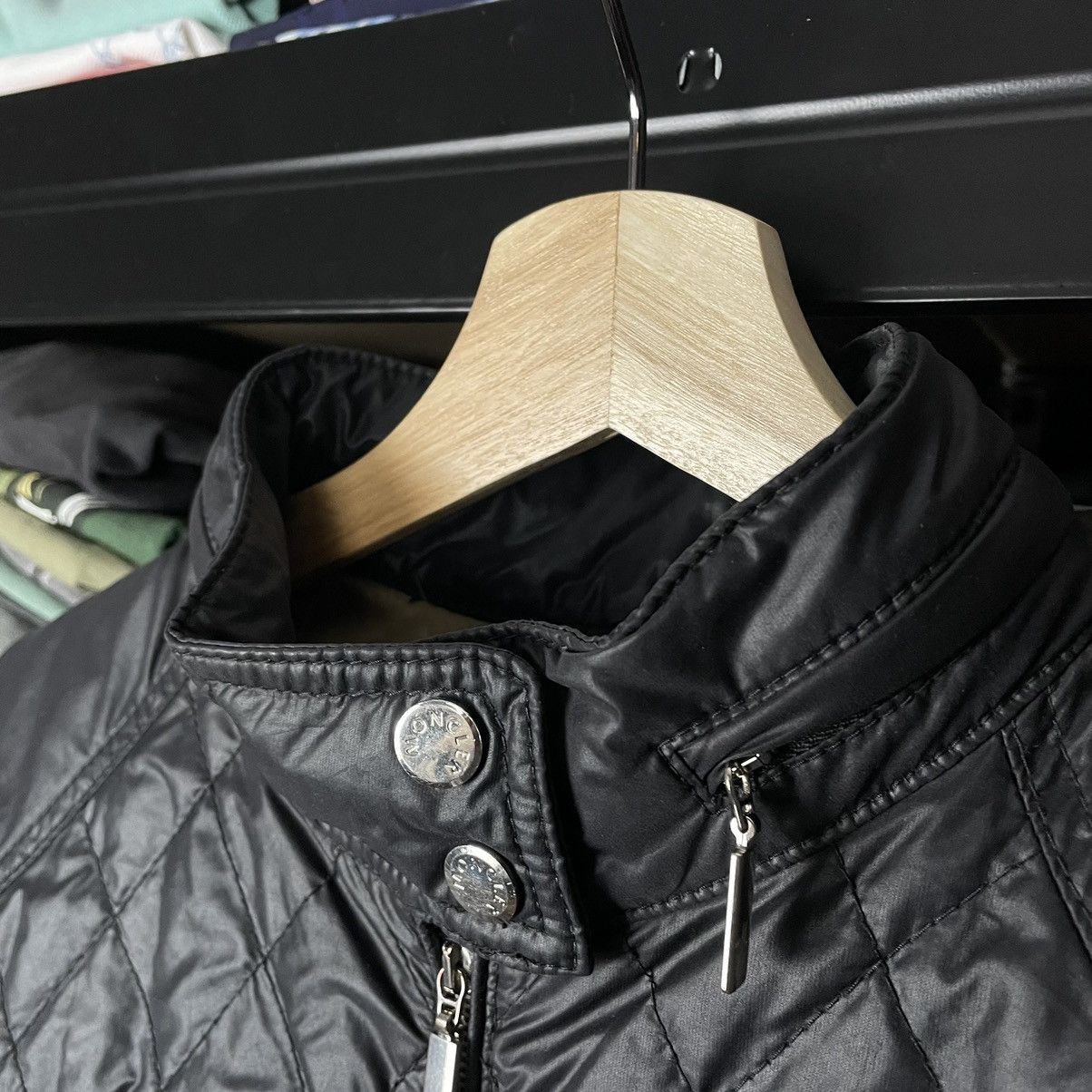 Designer × Moncler Moncler Coat Jacket Black Logo Hooded Y2K Retro Size M / US 6-8 / IT 42-44 - 3 Thumbnail