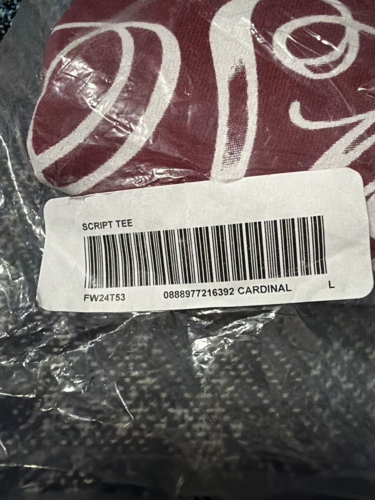 Supreme Supreme Script Tee FW24 Size US L / EU 52-54 / 3 - 3 Thumbnail