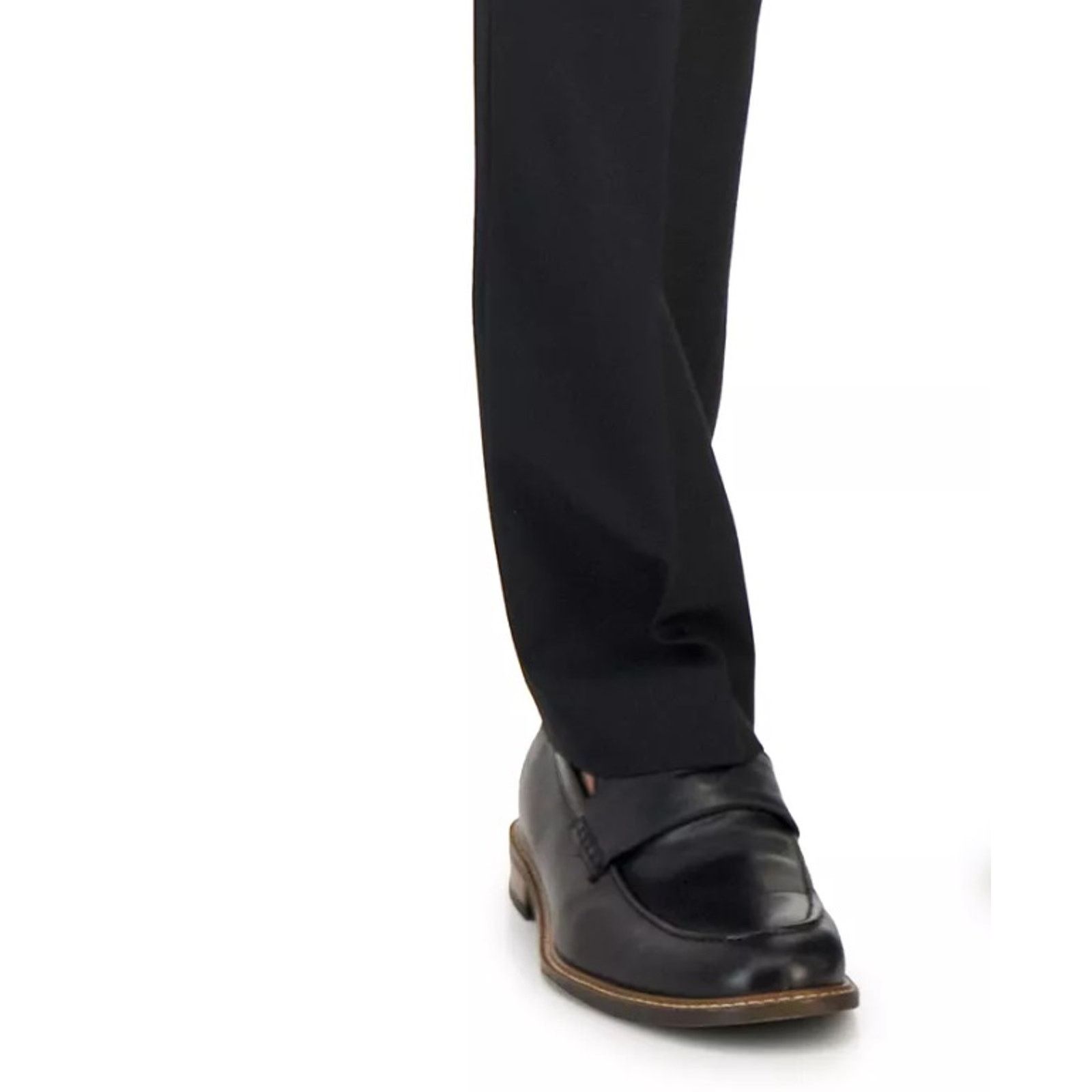 Van Heusen Van Heusen Men's Black Stretch Classic Suit Pants 33W 32L Size US 33 - 5 Thumbnail