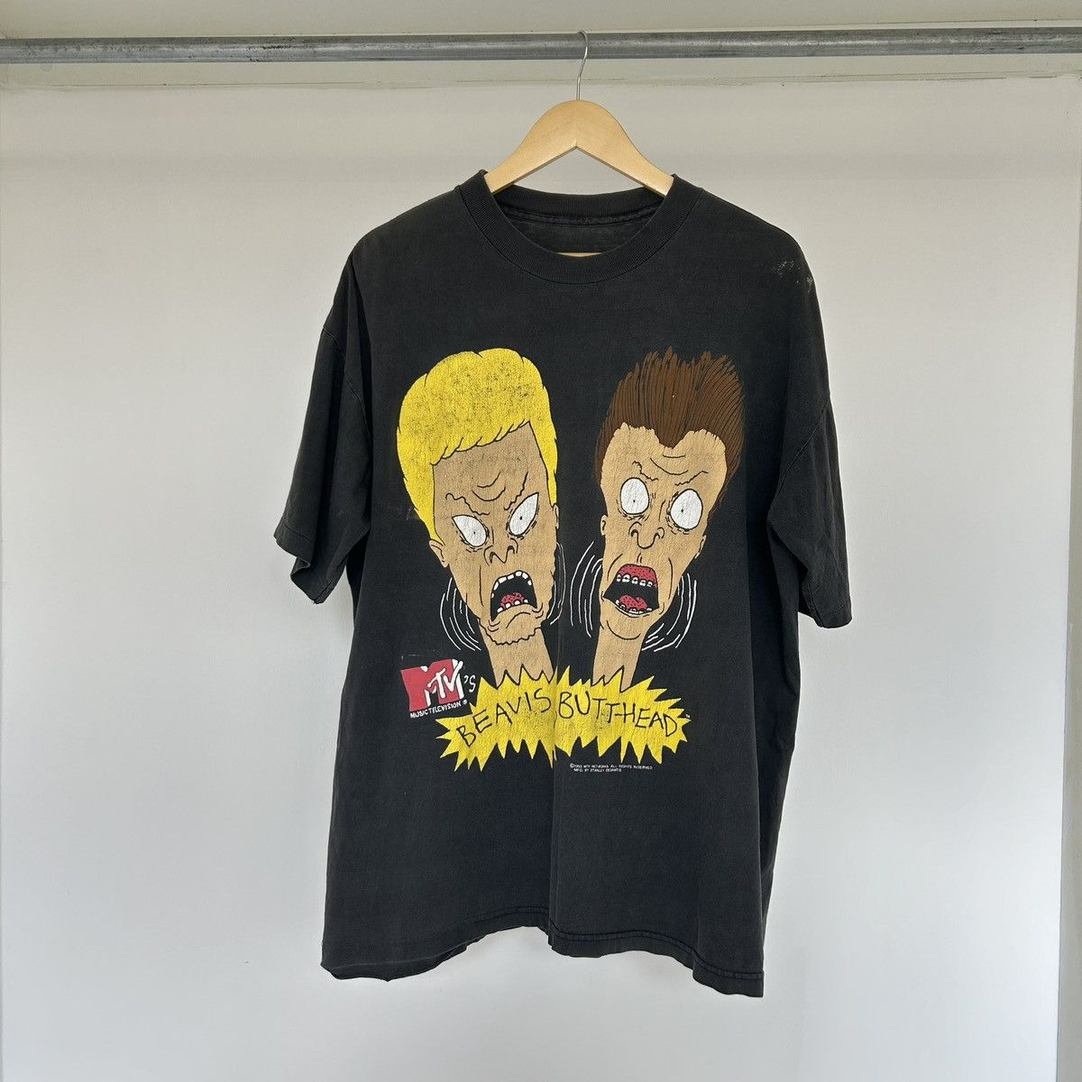 image of Mtv x Vintage 1996 Beavis And Butthead in Black, Men's (Size XL)