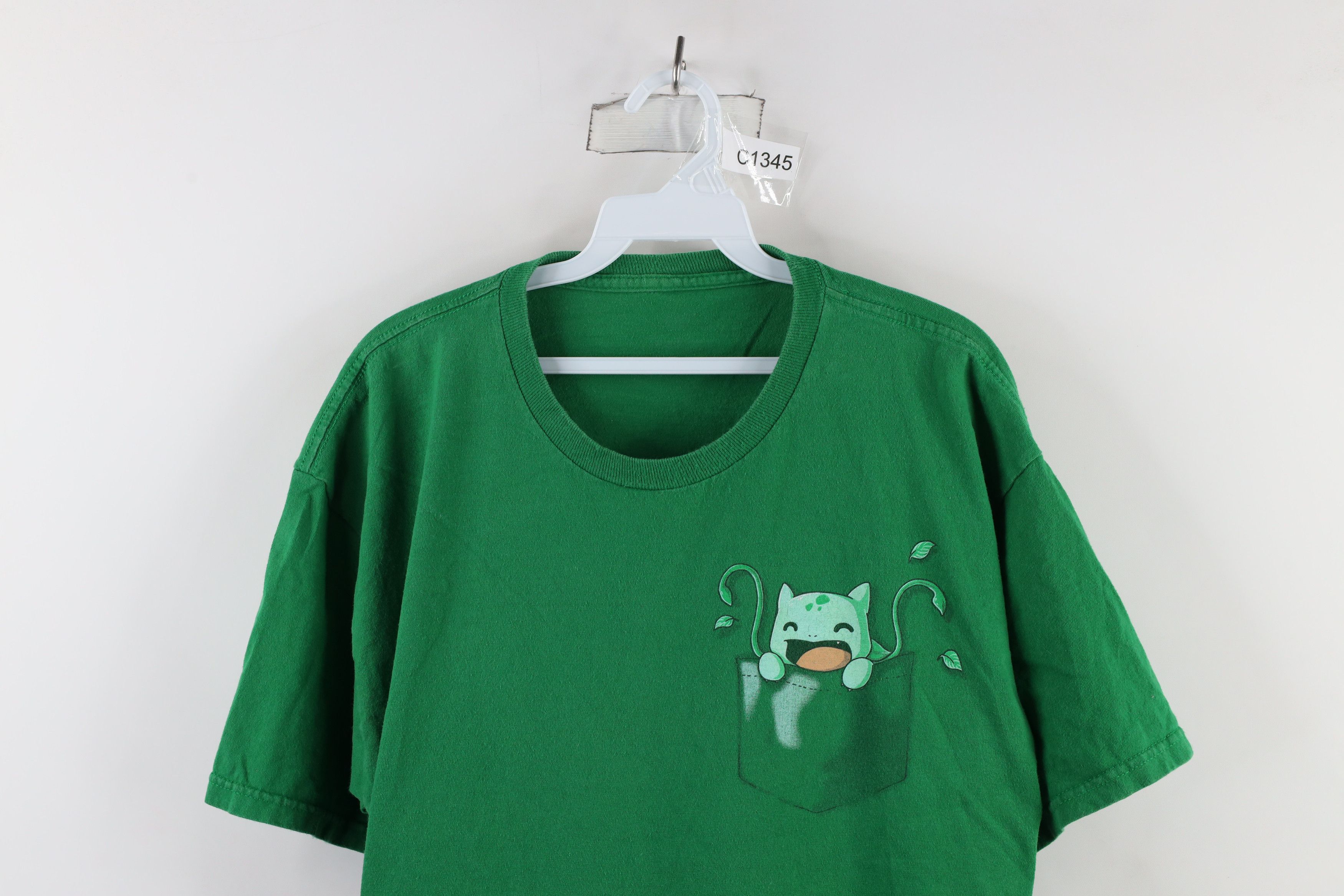 Vintage Vintage Y2K Pokemon Short Sleeve T-Shirt Green Cotton Size US L / EU 52-54 / 3 - 2 Thumbnail