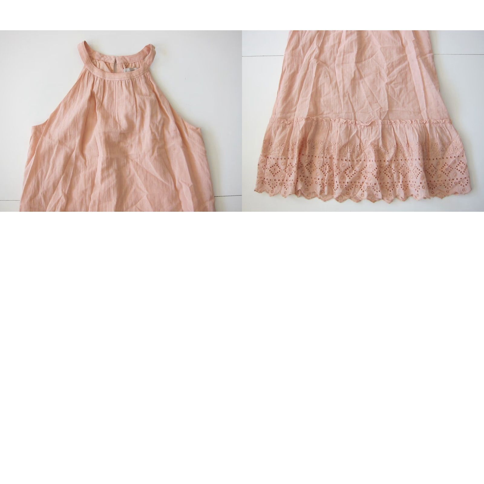 Loft Ann Taylor Loft Cotton Pink Embroidered High Neck Tank Shift Tunic Dress XS Size XS / US 0-2 / IT 36-38 - 8 Thumbnail