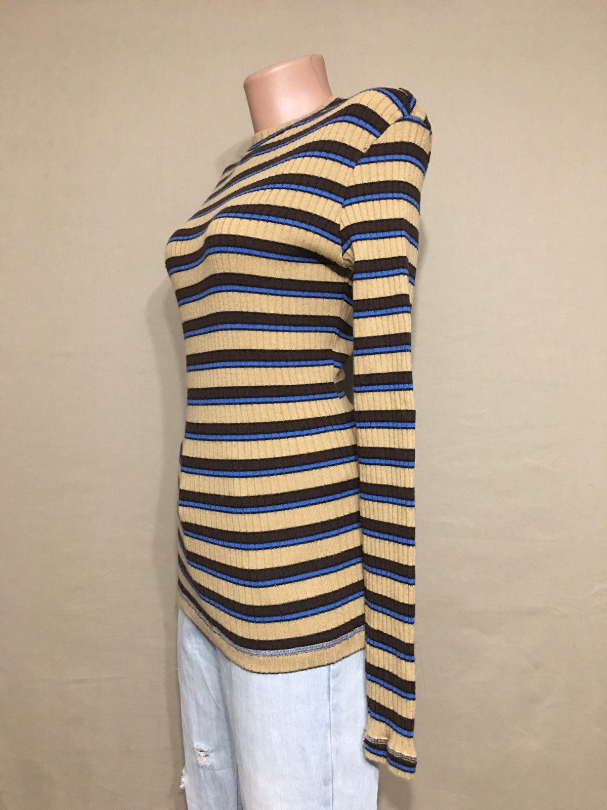 Dolce & Gabbana Dolce & Gabbana Wool Blend Striped Womens Sweater Size S / US 4 / IT 40 - 3 Thumbnail
