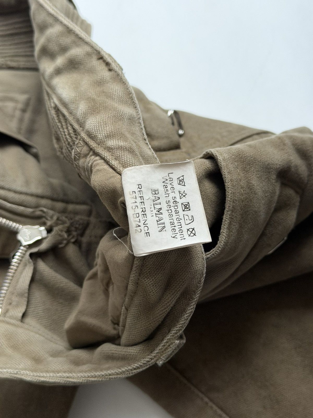 Balmain BALMAIN Decarnin SS 2010 Wax ‘Stain’ Biker Denim Zip Jeans Size US 28 / EU 44 - 22 Thumbnail