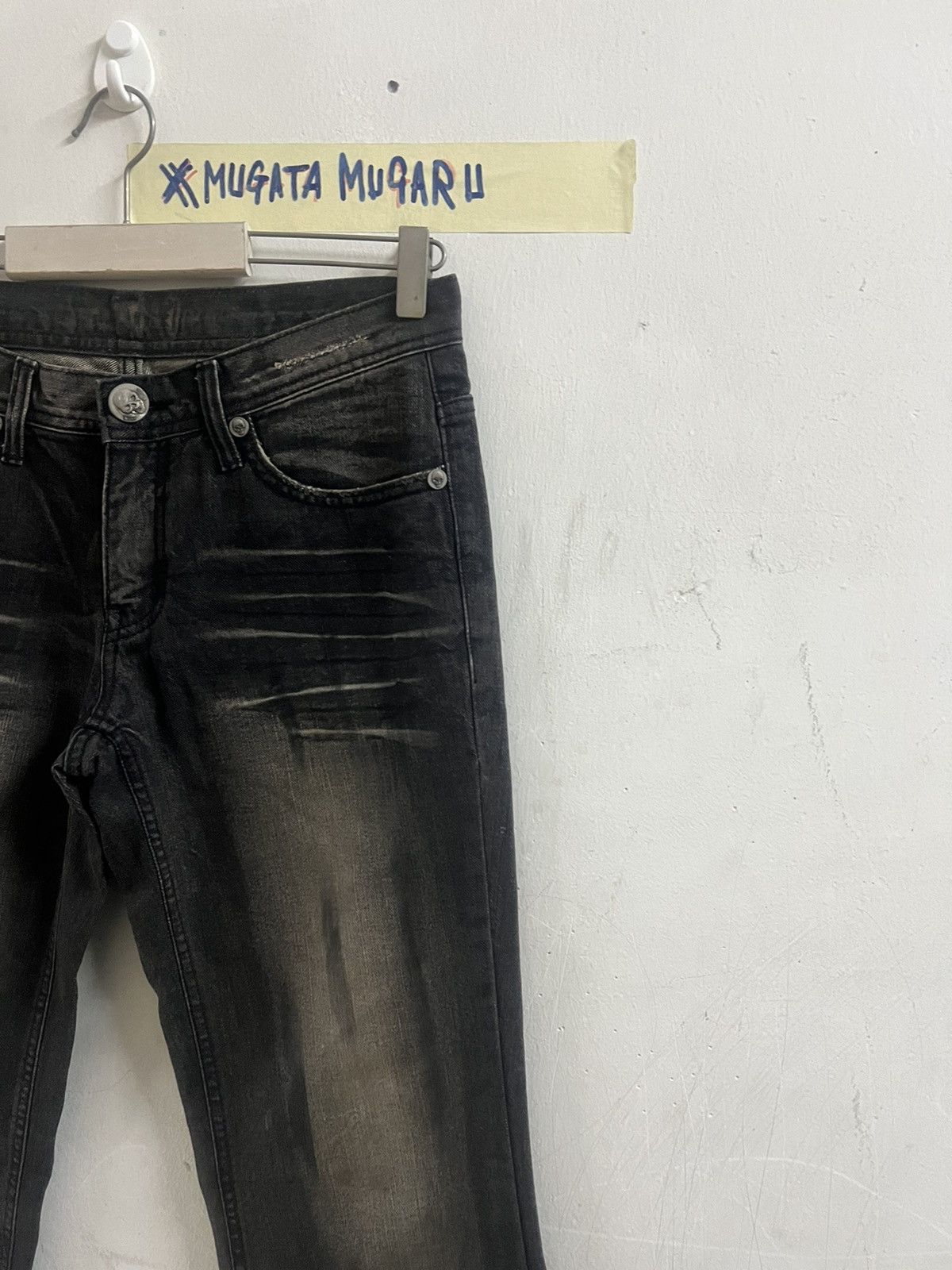 Japanese Brand FLARE UNKNOWN SKULL DENIM PANT Size US 30 / EU 46 - 6 Thumbnail