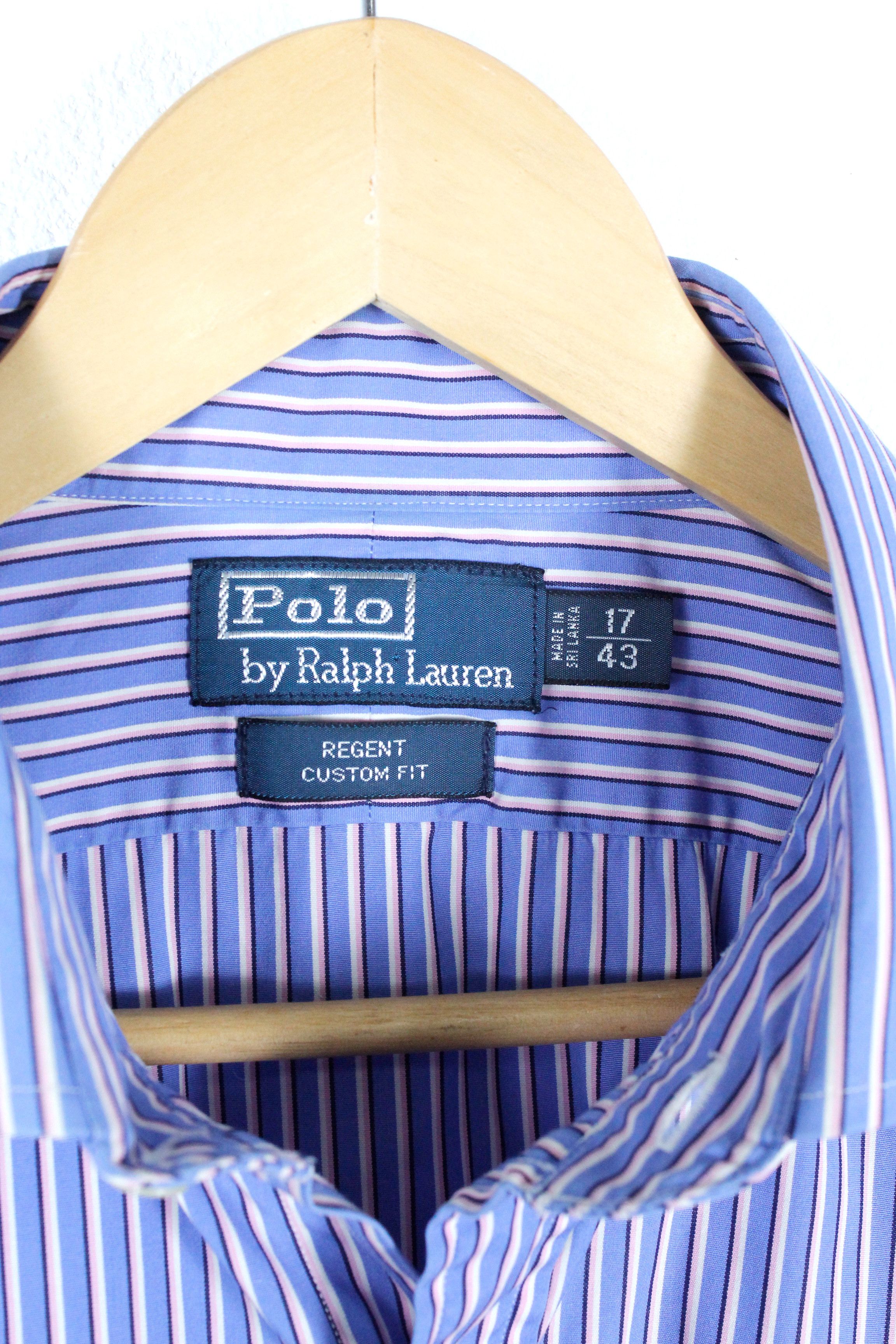 Polo Ralph Lauren × Ralph Lauren Polo Ralph Lauren Pony Logo Regent Custom Fit Shirt 17/43 Size US XL / EU 56 / 4 - 4 Thumbnail