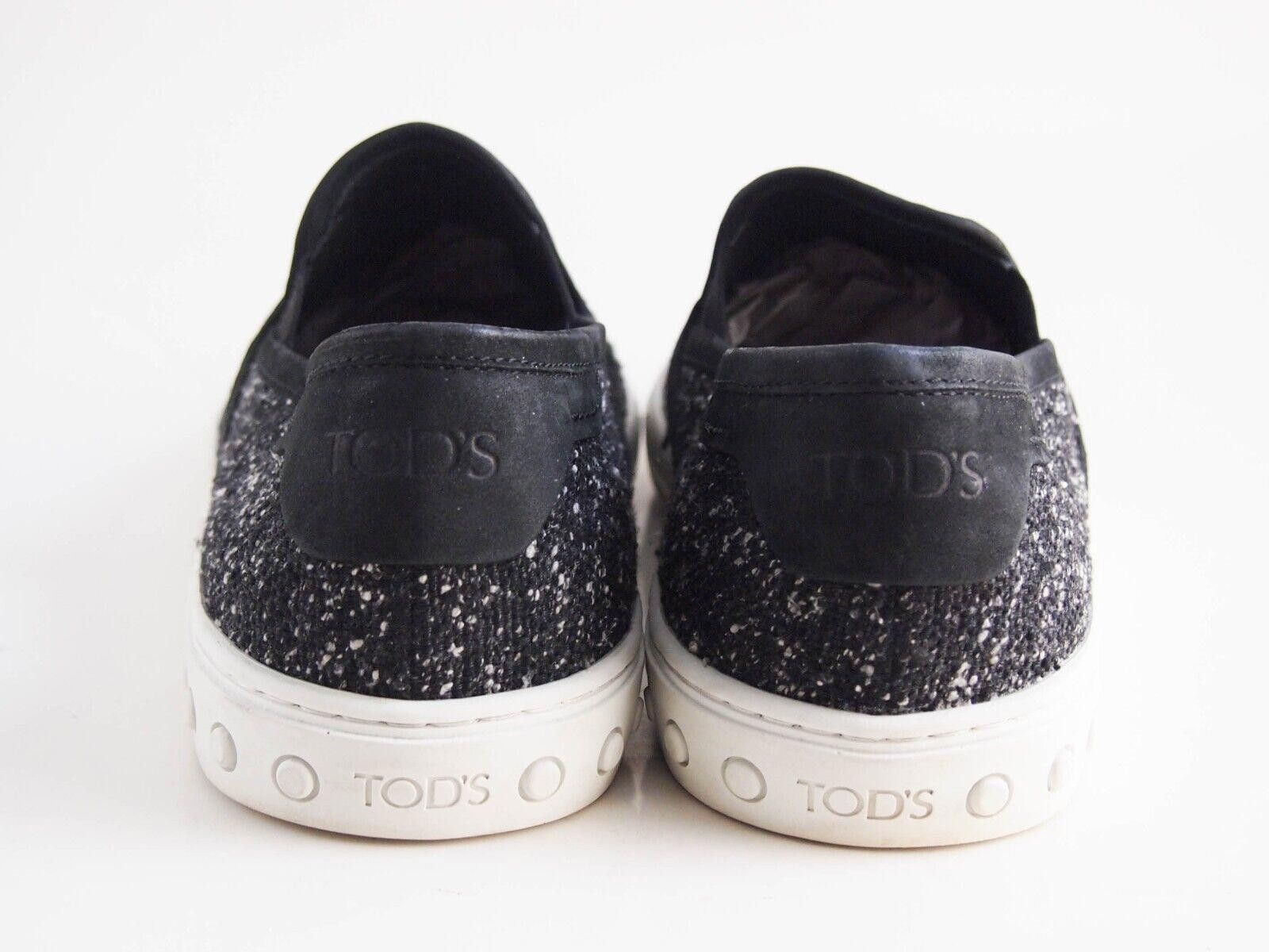 Tod's Tod's Slip Ons Sneakers Black Leather Textile US 8 EU 41 Size US 8 / EU 41 - 5 Thumbnail