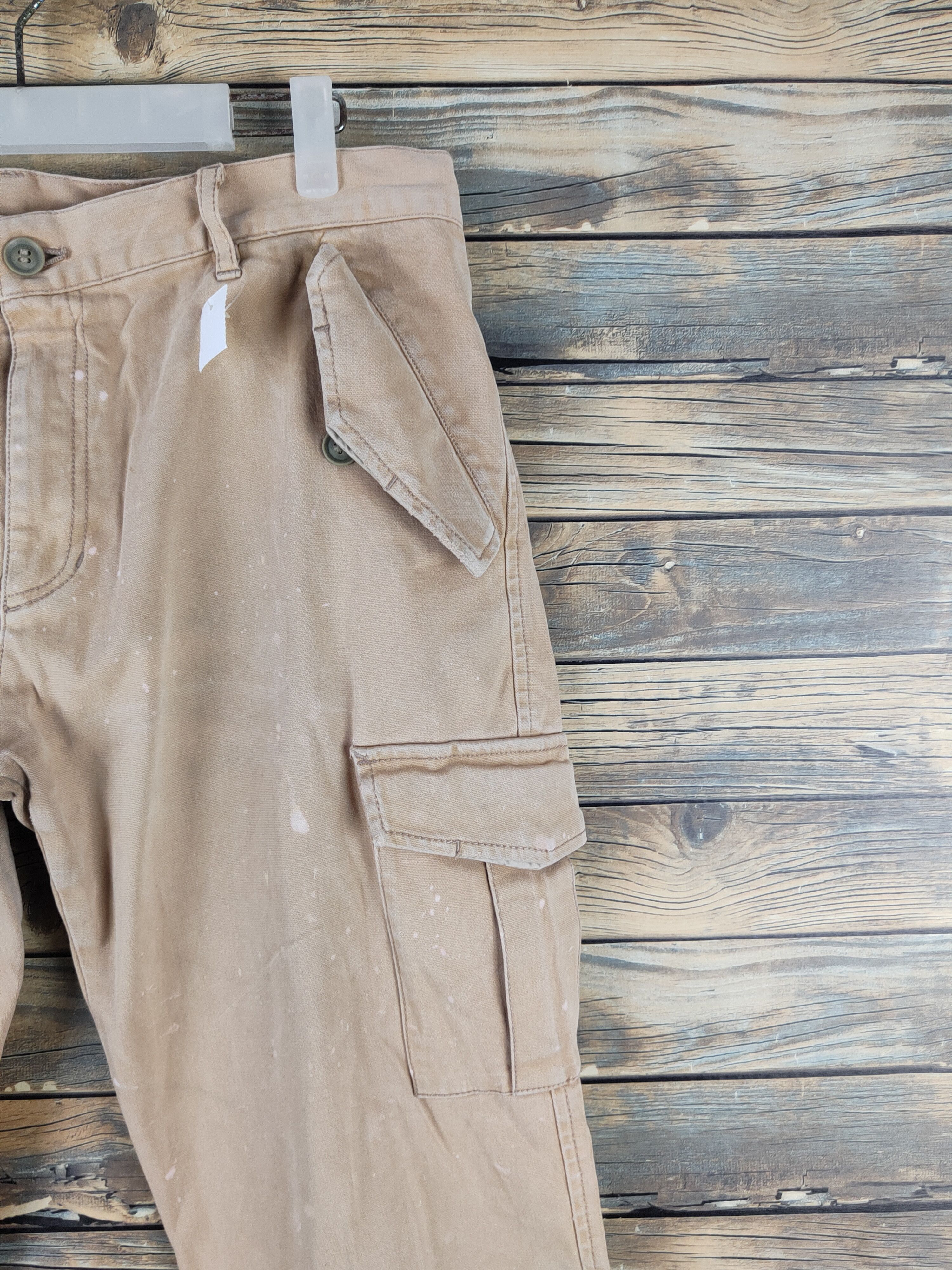 Japanese Brand DL Boycott Beige Multipocket Cargo Pants #2367 Size US 32 / EU 48 - 5 Thumbnail