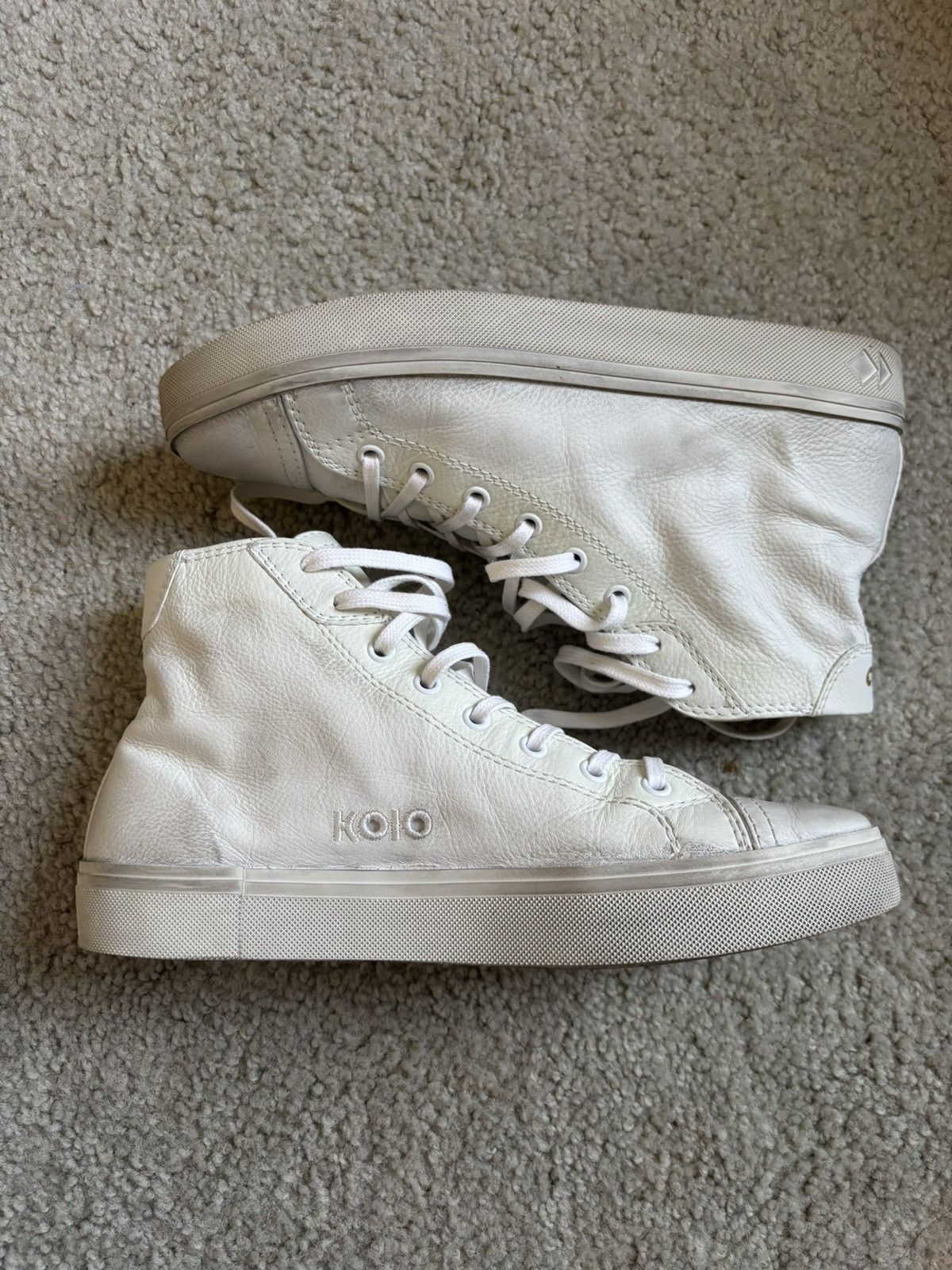Koio Koio Women’s Court in Chalk Distressed Sneakers in White Size US 9 / IT 39 - 3 Thumbnail