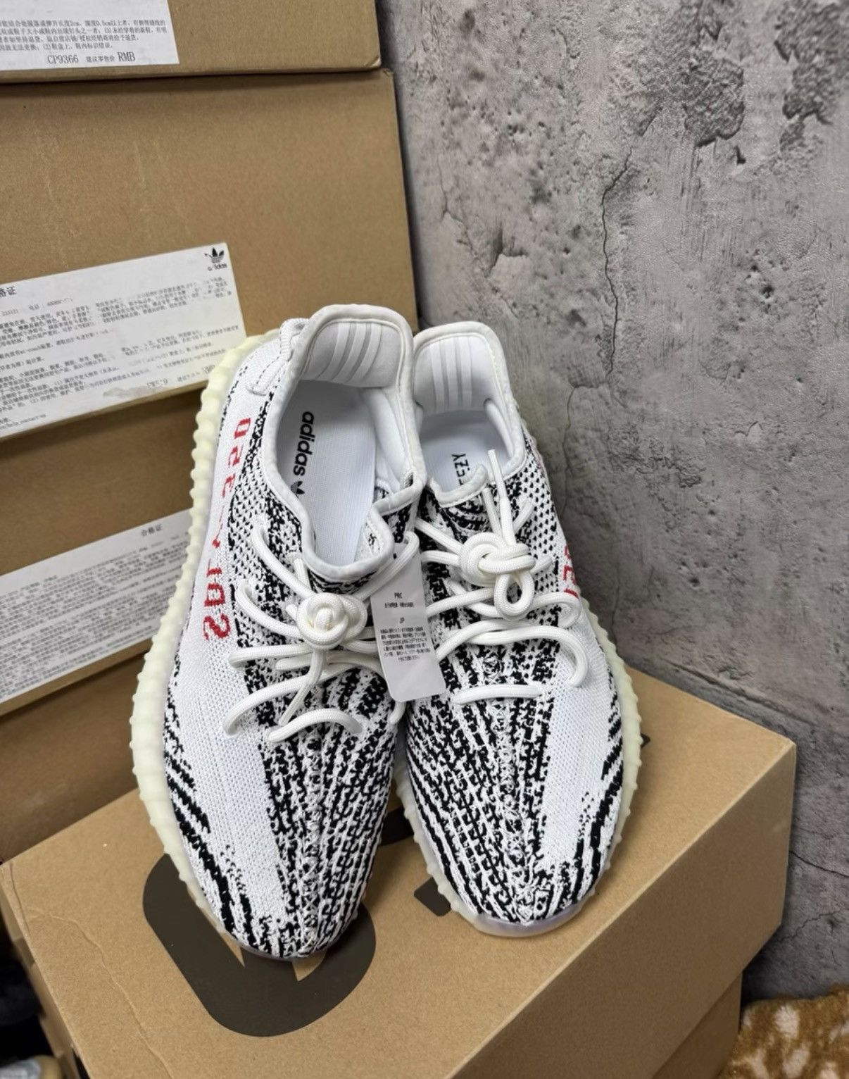 Adidas Adidas Yeezy 350 Zebra 2020 K37 Size US 8.5 / EU 41-42 - 1 Thumbnail
