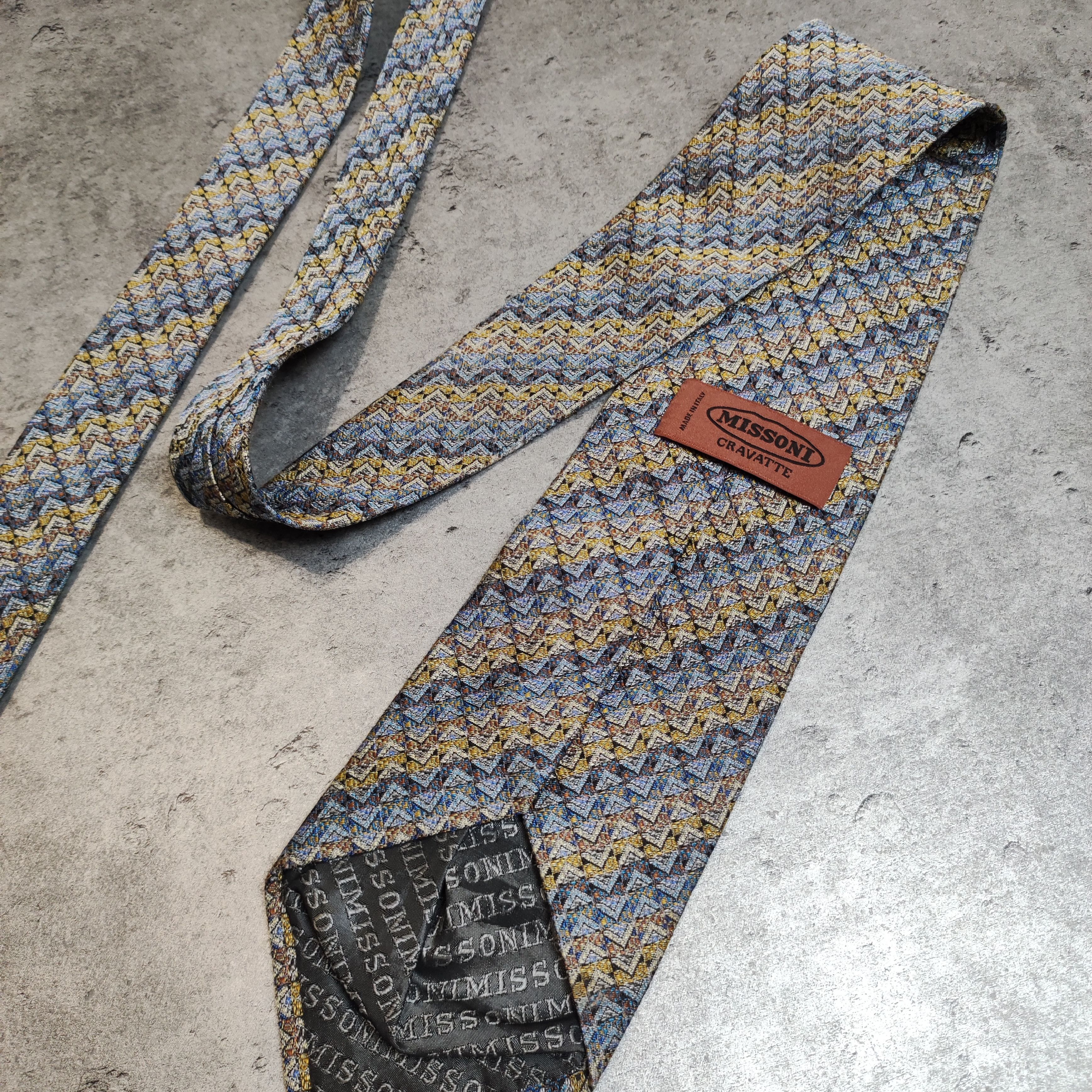 Missoni Vintage 90s Missoni Cravatte Abstrack Silk Tie Size ONE SIZE - 2 Thumbnail