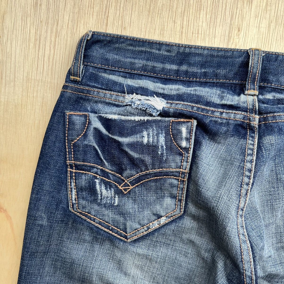 Tornado Mart JEDM MANI VINTAGE FLARE DISTRESSED DENIM Size US 32 / EU 48 - 7 Thumbnail