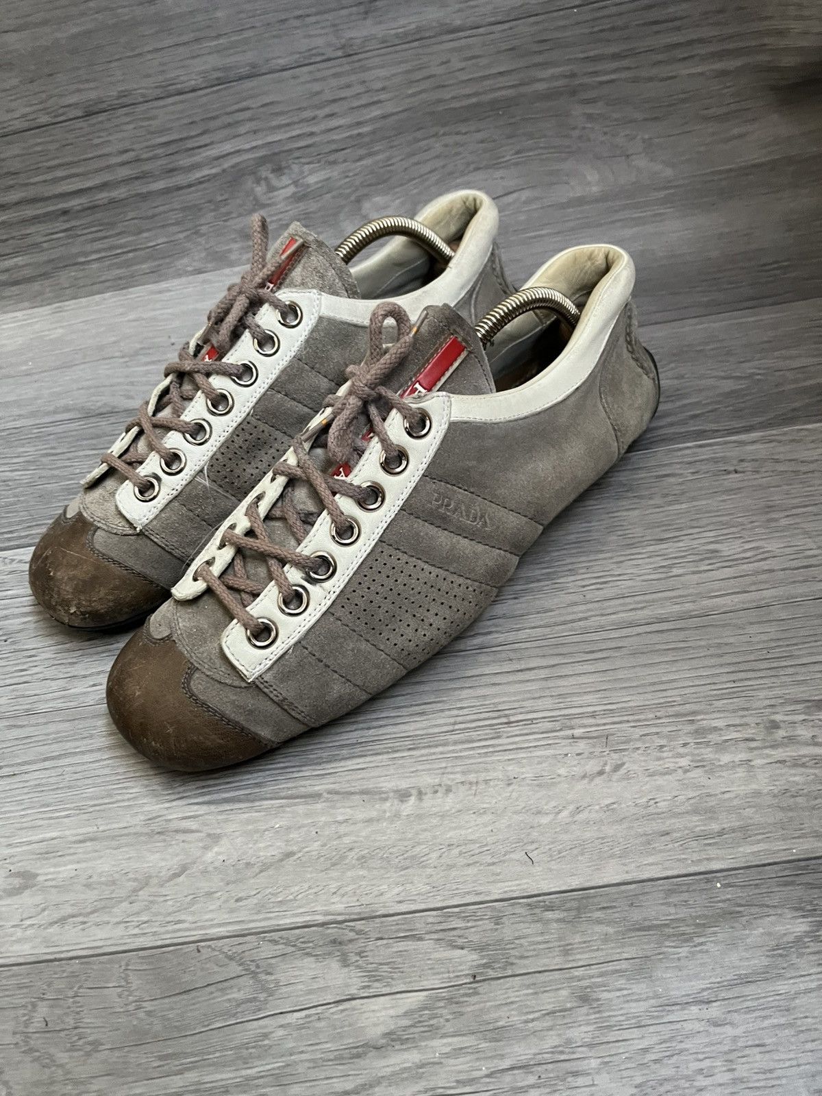 Prada Prada montecarlo suede low top sneakers uk 7.5 Size US 8.5 / EU 41-42 - 1 Thumbnail