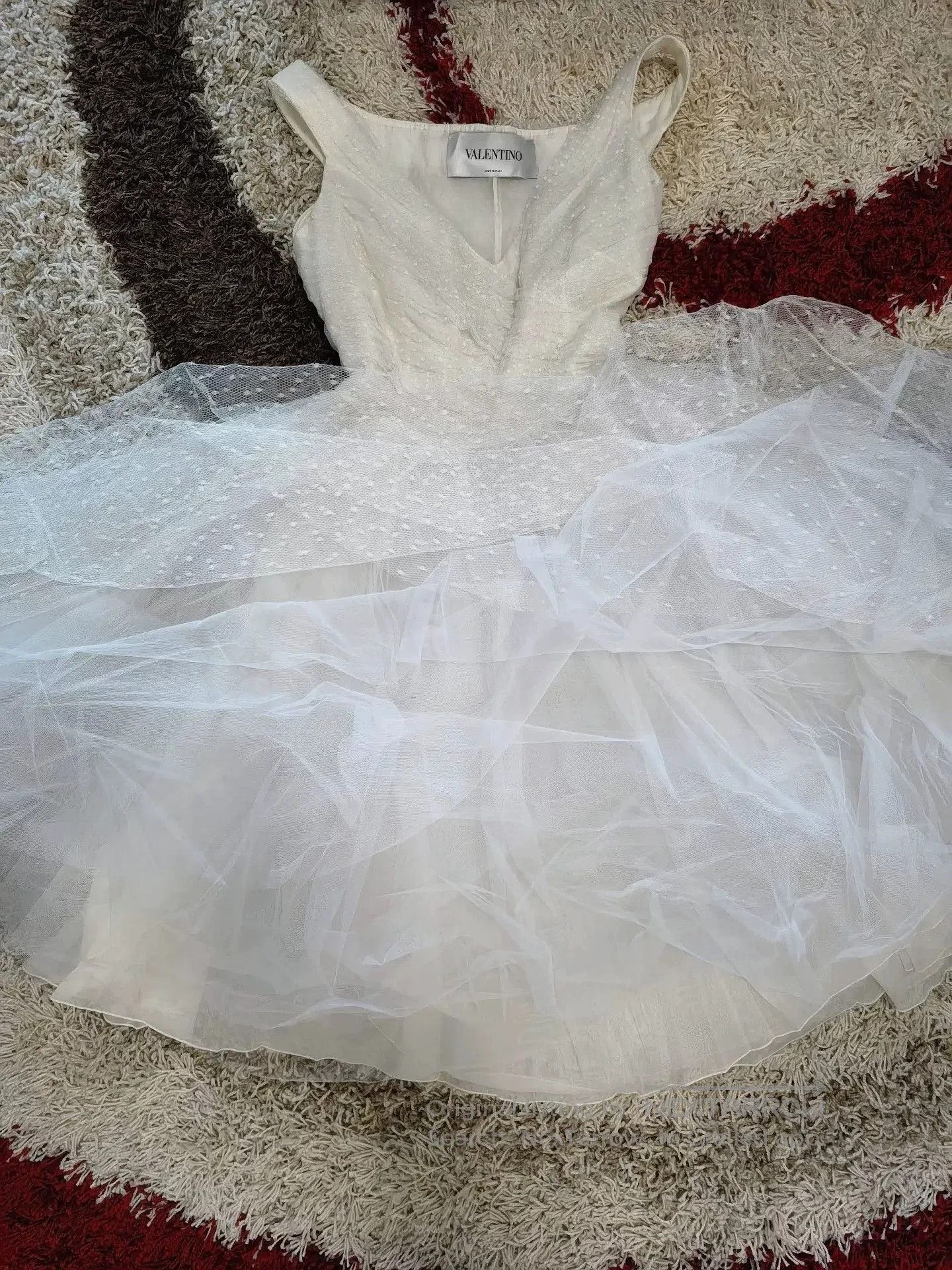 Valentino VALENTINO White Mini Wedding Dress. Size ONE SIZE - 8 Thumbnail