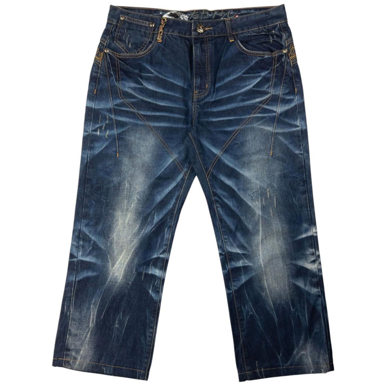 Other Vintage Big Train Embroidered Patchwork Denim Jeans Size W36 Size US 36 / EU 52 - 4 Thumbnail