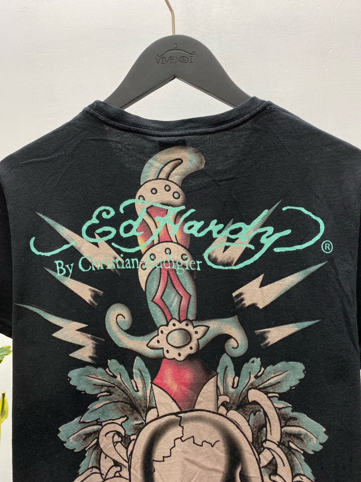 Christian Audigier Christian Audigier Crazy Y2K Ed Hardy Skull T-Shirt Vintage Size US L / EU 52-54 / 3 - 23 Thumbnail