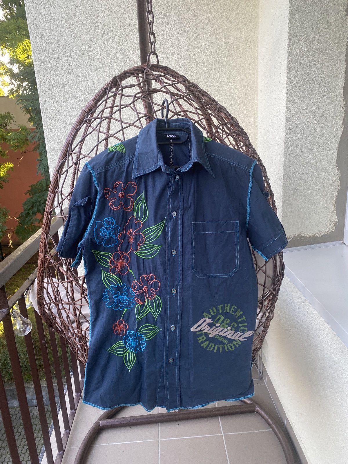 Dolce & Gabbana Vintage dolce & gabbana luxury flower hawaii shirt button up Size US M / EU 48-50 / 2 - 1 Thumbnail