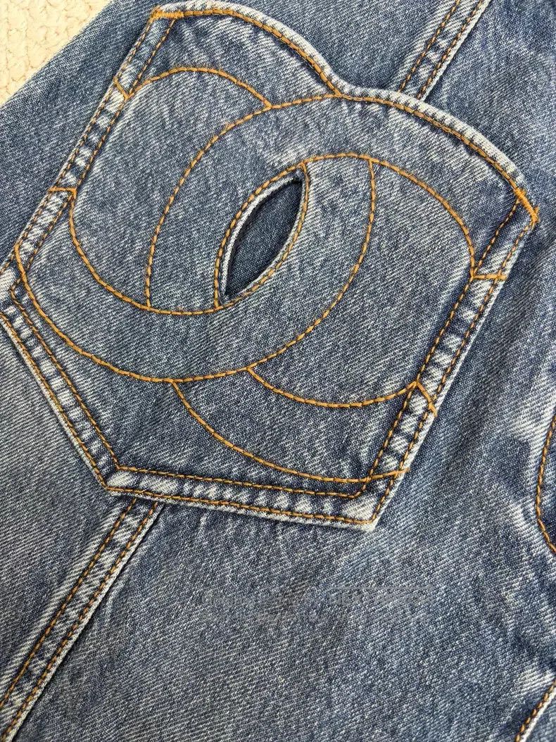 Chanel Chanel Blue double C denim skirt short skirt Size 42" / US 20 - 4 Thumbnail