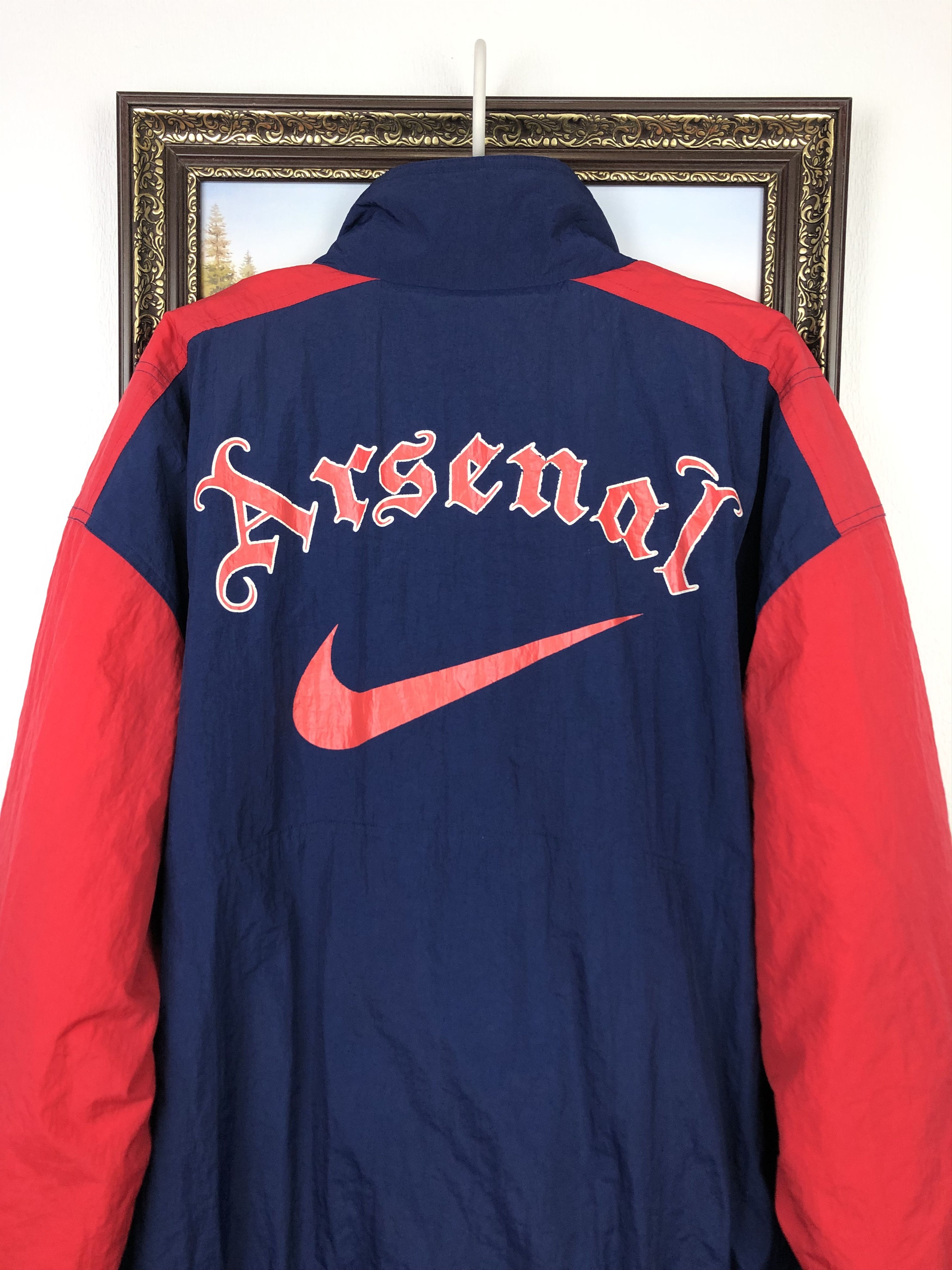 Nike Vintage Nike Arsenal Football Jacket Soccer Bomber Gunners Size US XL / EU 56 / 4 - 2 Thumbnail