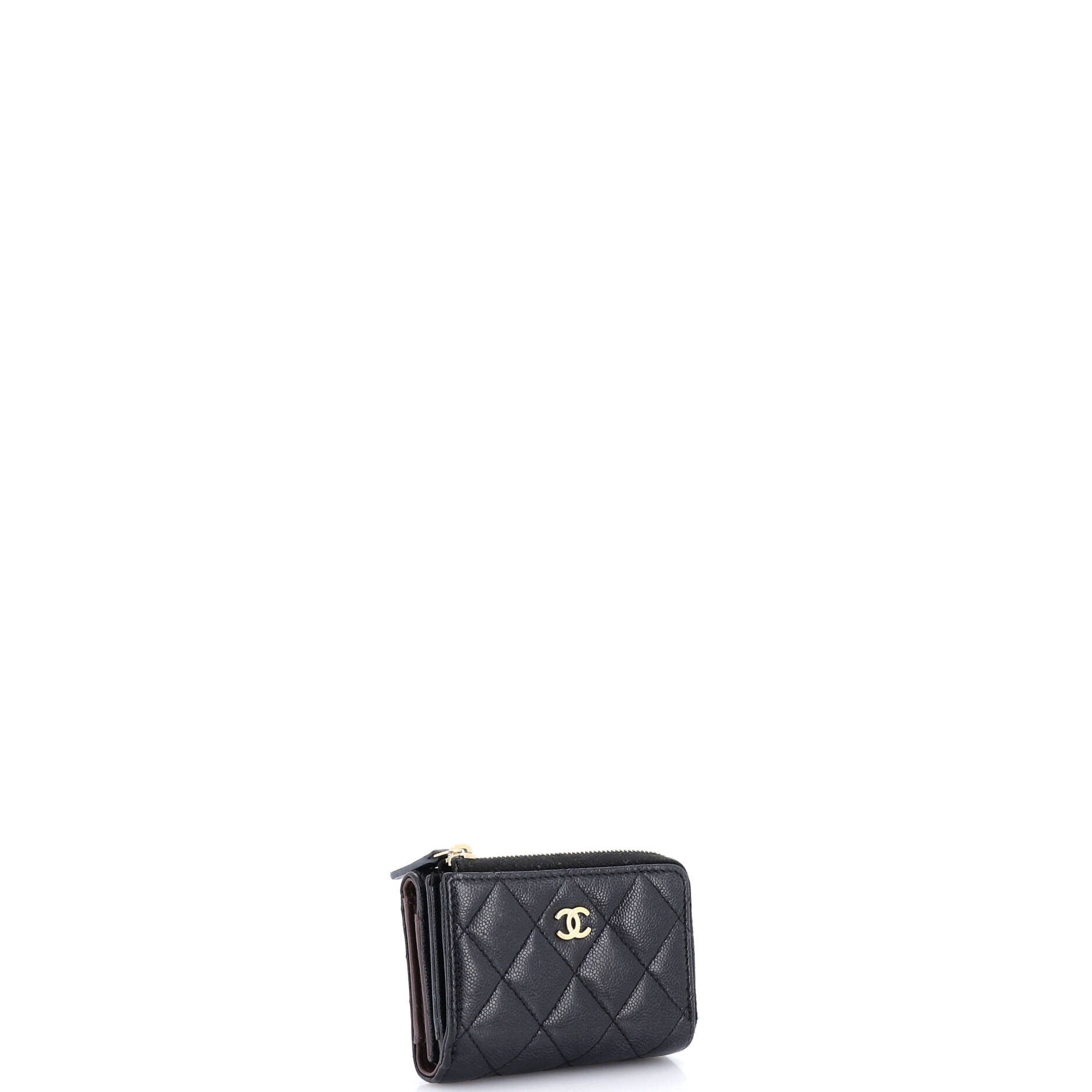 Chanel Cc zip trifold wallet quilted caviar compact Size ONE SIZE - 1 Thumbnail