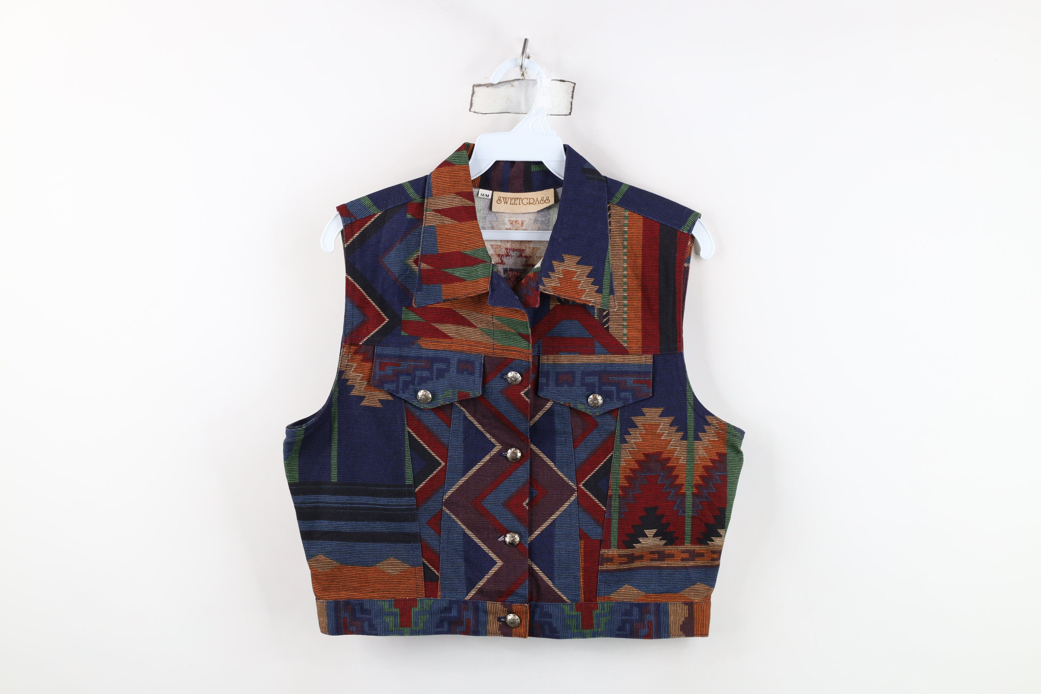 Vintage Vintage 90s Streetwear Southwestern Cowgirl Vest Jacket Size M / US 6-8 / IT 42-44 - 1 Thumbnail