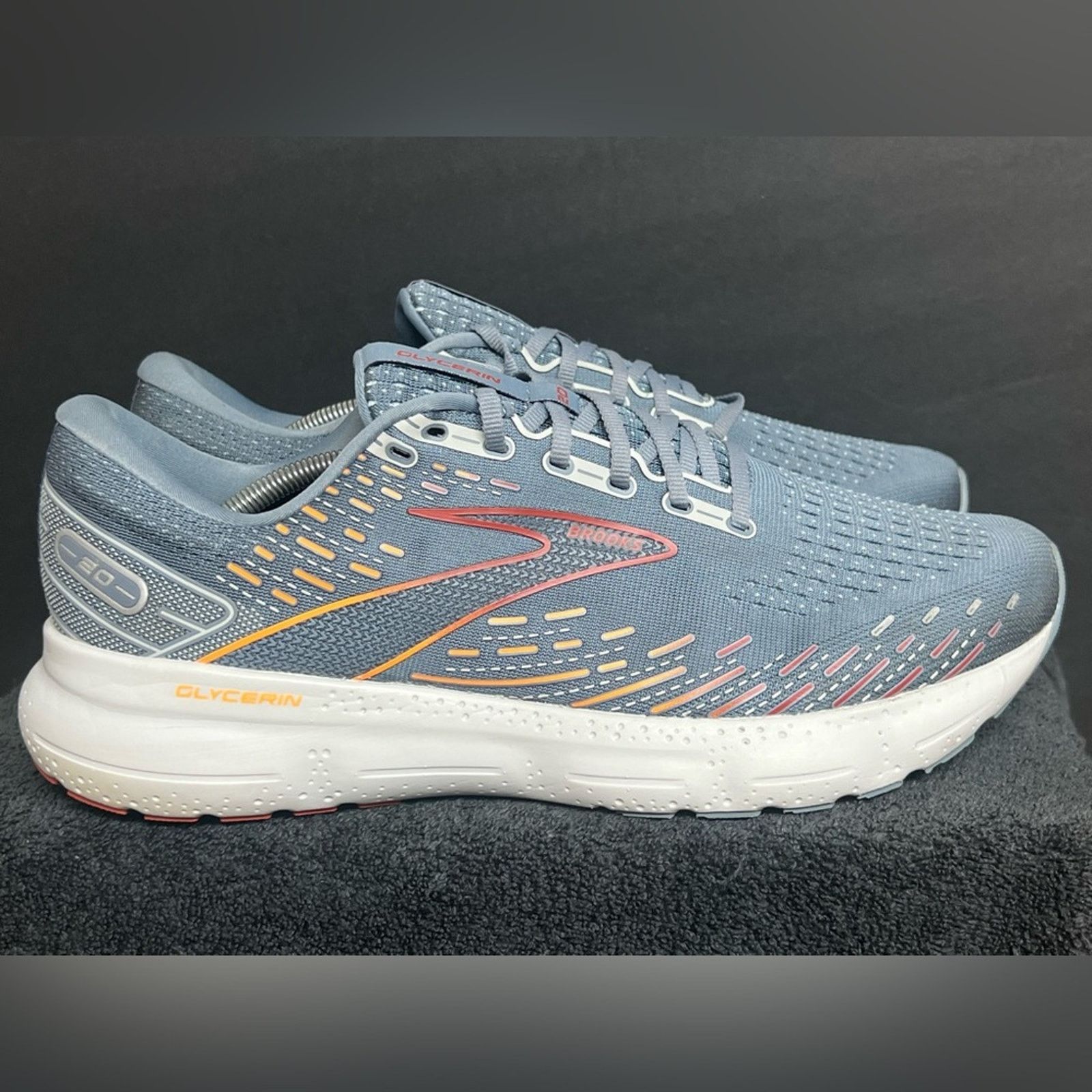 Brooks Brooks Glycerin GTS 20 Mens 13 Shoes Gray Running Sneaker Size US 13 / EU 46 - 4 Thumbnail