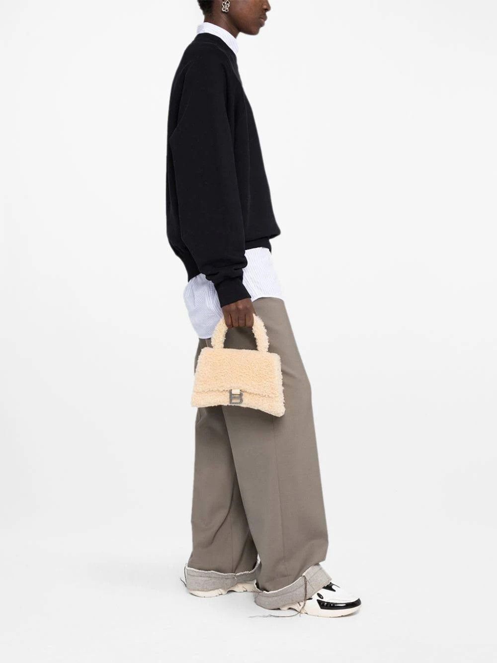 Balenciaga o1srvl11e1124 Size: OS / Furry Hourglass Small Handbag Size ONE SIZE - 2 Thumbnail