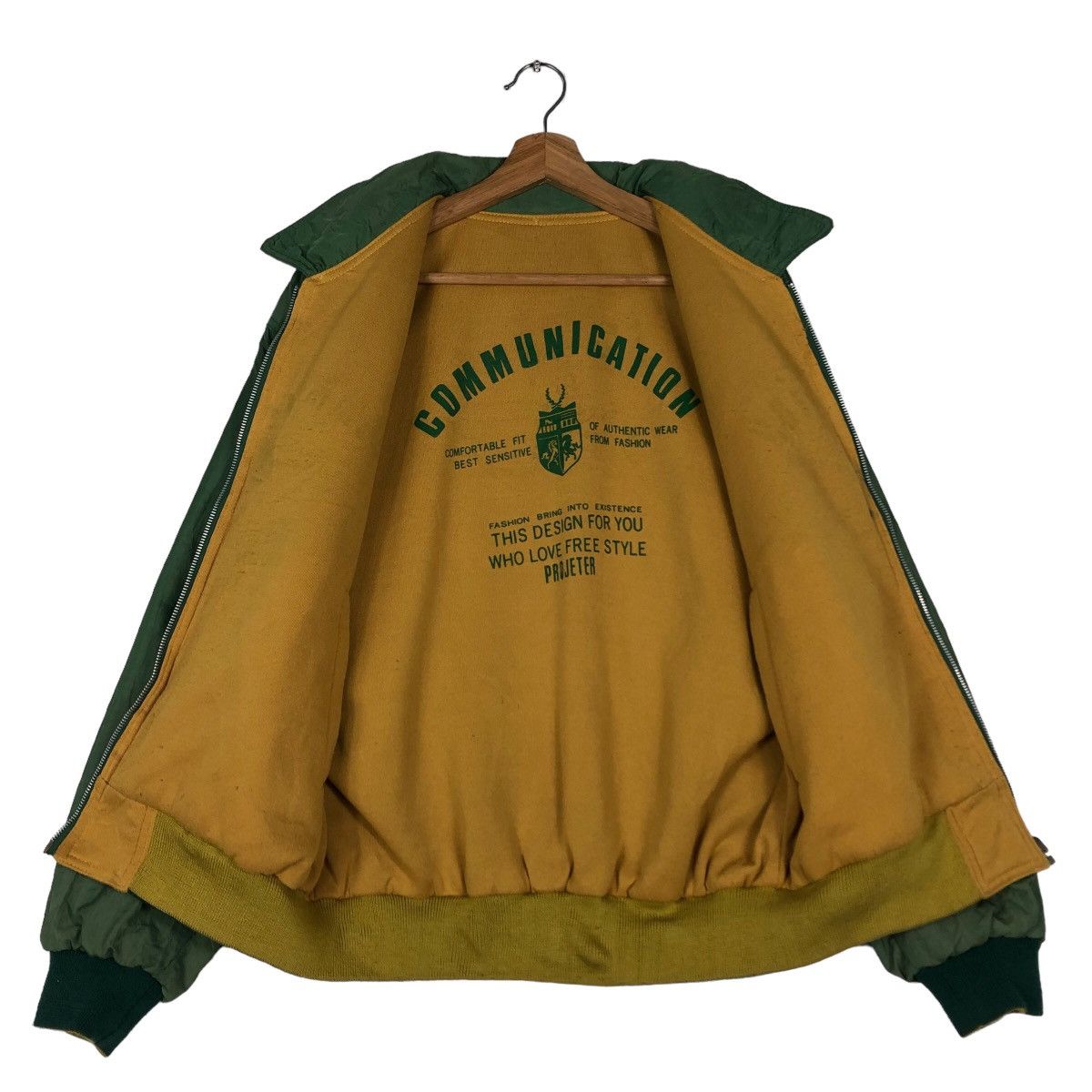 Hysteric Glamour 🔥90’s Vintage Reversible Bomber Jacket Communication Japan Size US L / EU 52-54 / 3 - 10 Thumbnail