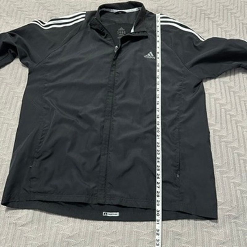 Adidas adidas black classic three stripe windbreaker jacket size XL Size US XL / EU 56 / 4 - 6 Thumbnail