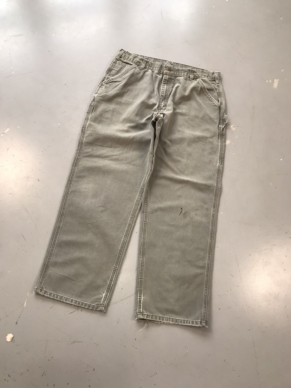 Carhartt × Vintage Vintage moss green Carhartt B11 mos denim Size US 38 / EU 54 - 2 Thumbnail