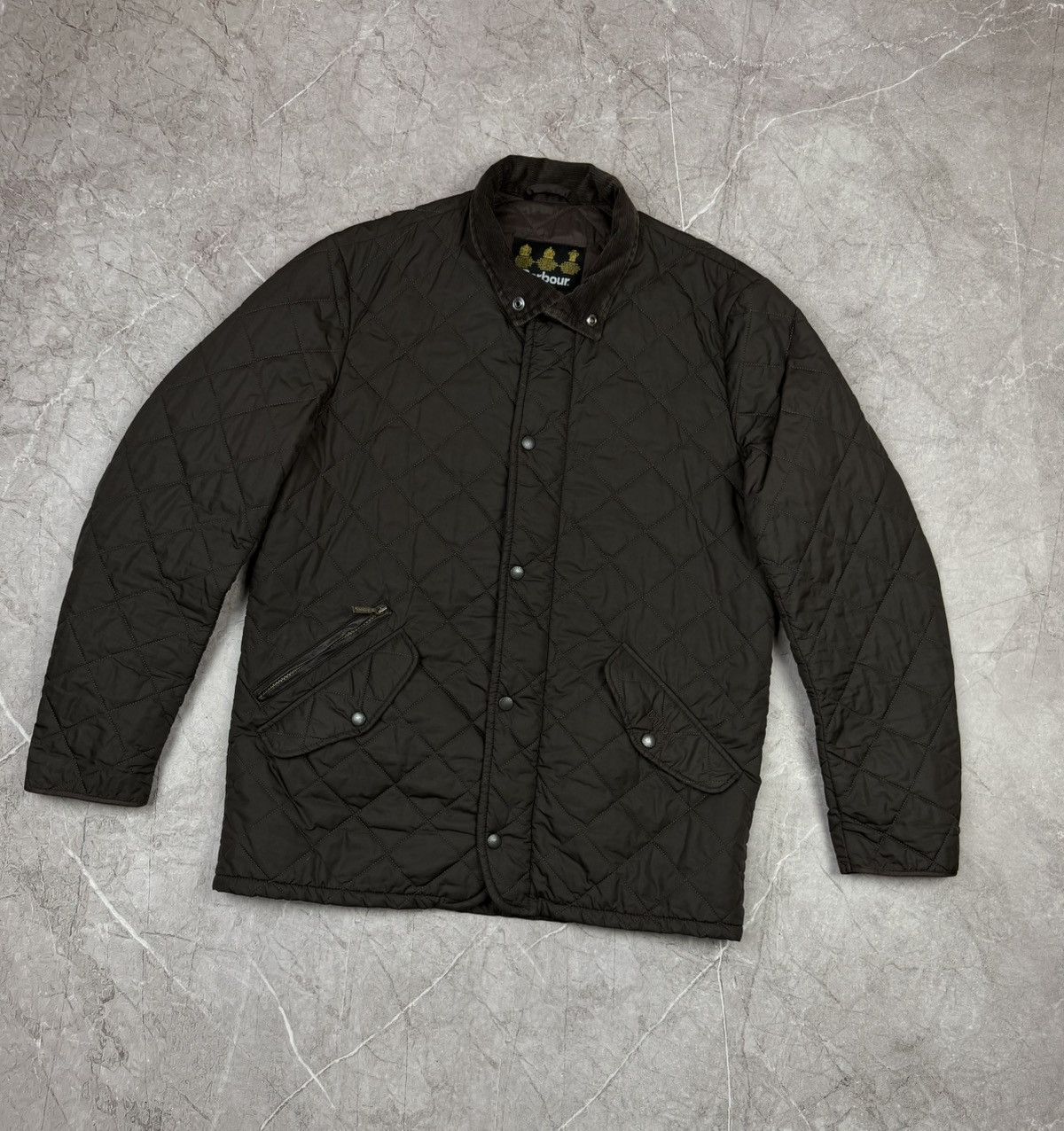 Barbour Vintage Barbour Sportquilt Jacket w/ Leather Trim & Corduroy Size US M / EU 48-50 / 2 - 2 Thumbnail