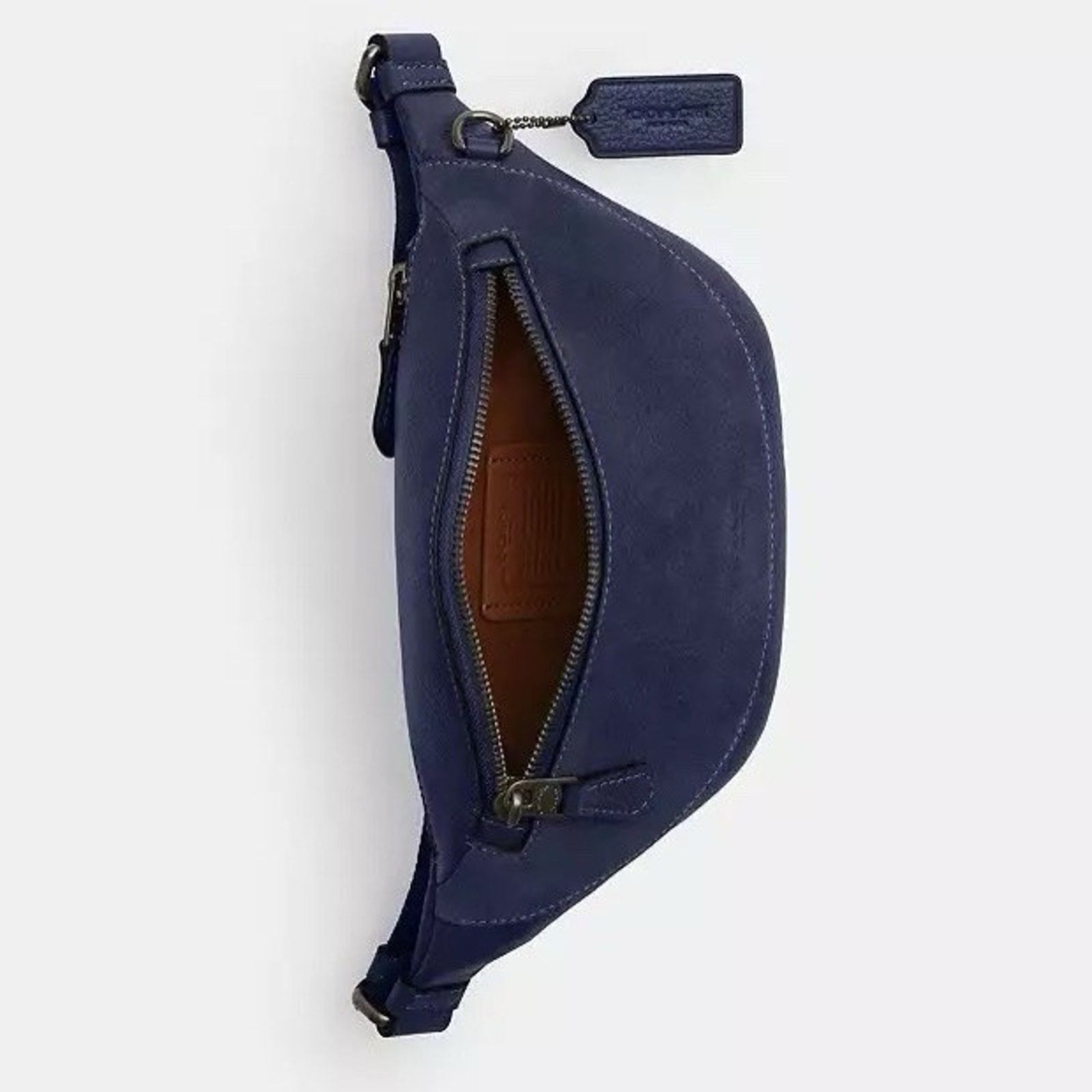 Coach NWT Coach Warren Mini Belt Bag In Suede CW179 True Navy Size ONE SIZE - 9 Thumbnail