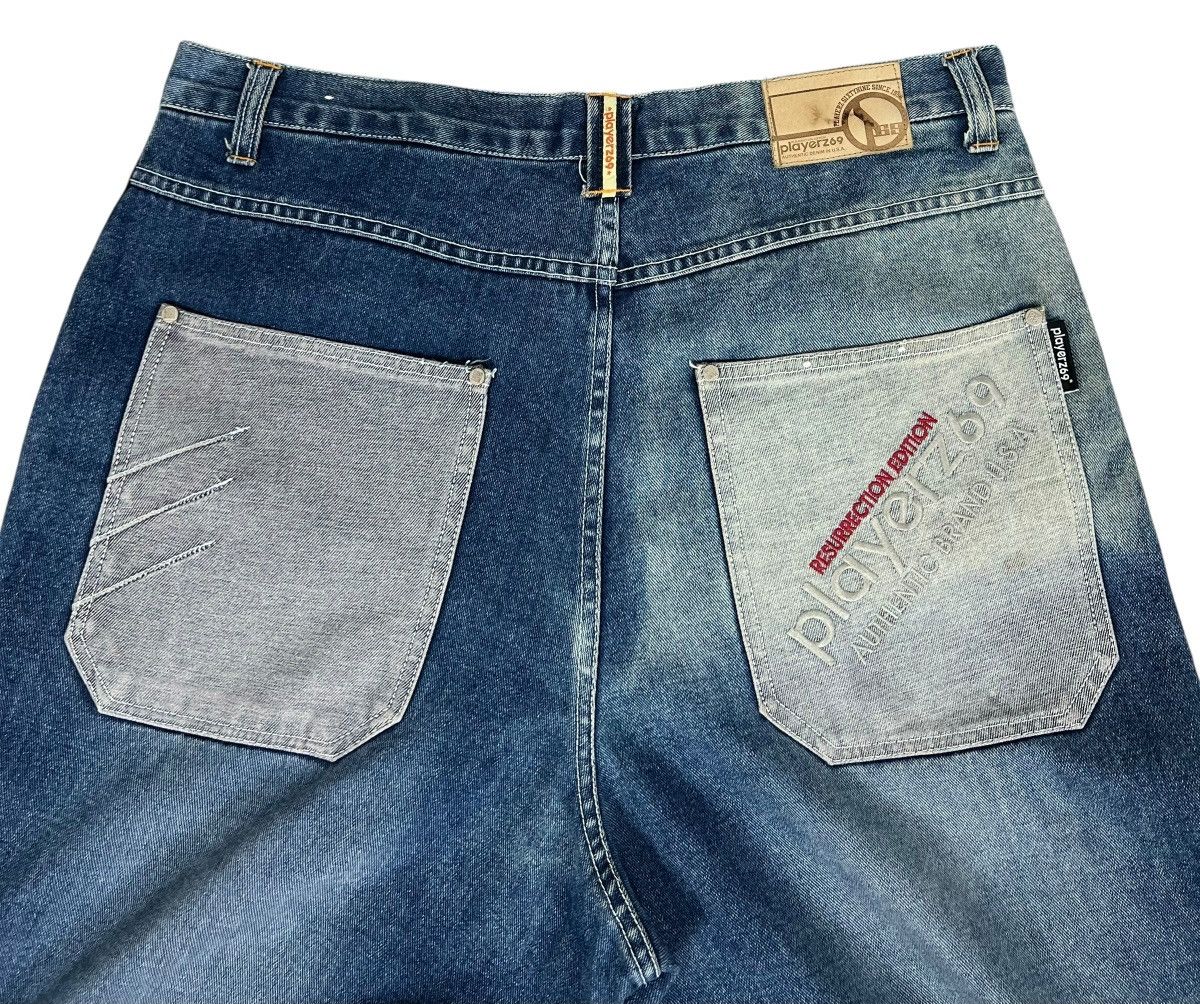 JNCO 2000s Hip Hop Playerz69 Distressed Baggy Jeans Size US 38 / EU 54 - 4 Thumbnail