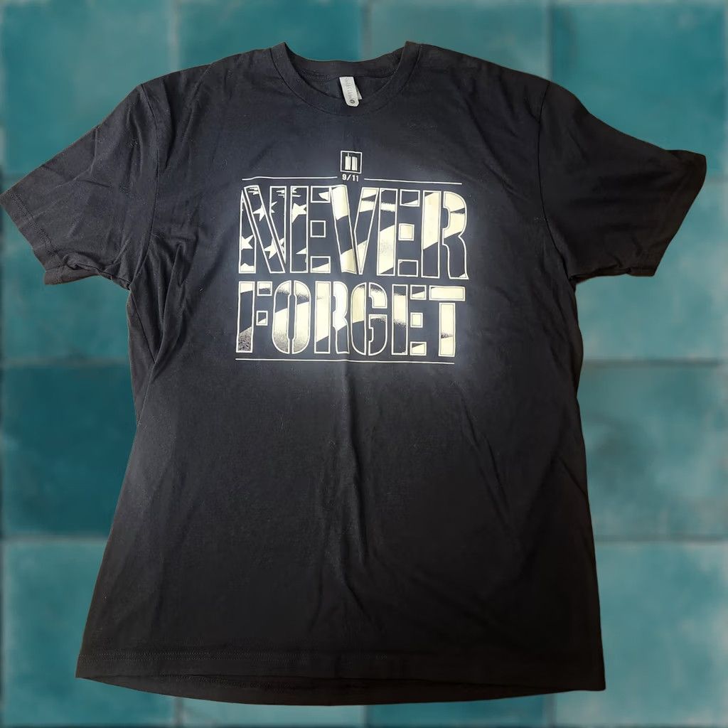 Next Level Never Forget 9/11 Shirt Mens XL Patriotic USA Flag Graphic Tee Black Size US XL / EU 56 / 4 - 1 Thumbnail