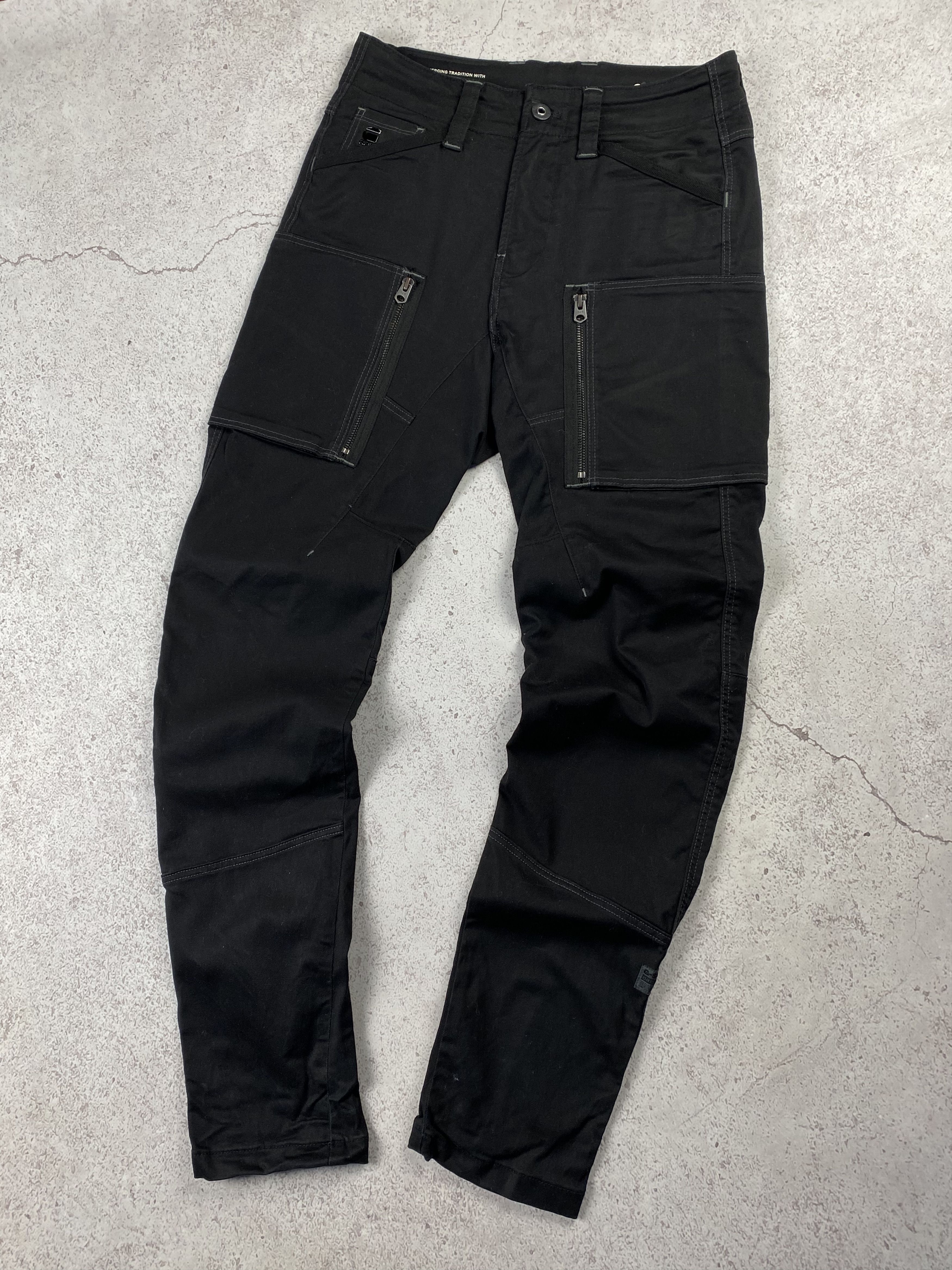 Pre-owned G-star Raw Vintage G Star Raw Japan Multipocket Cargo Pants In Black