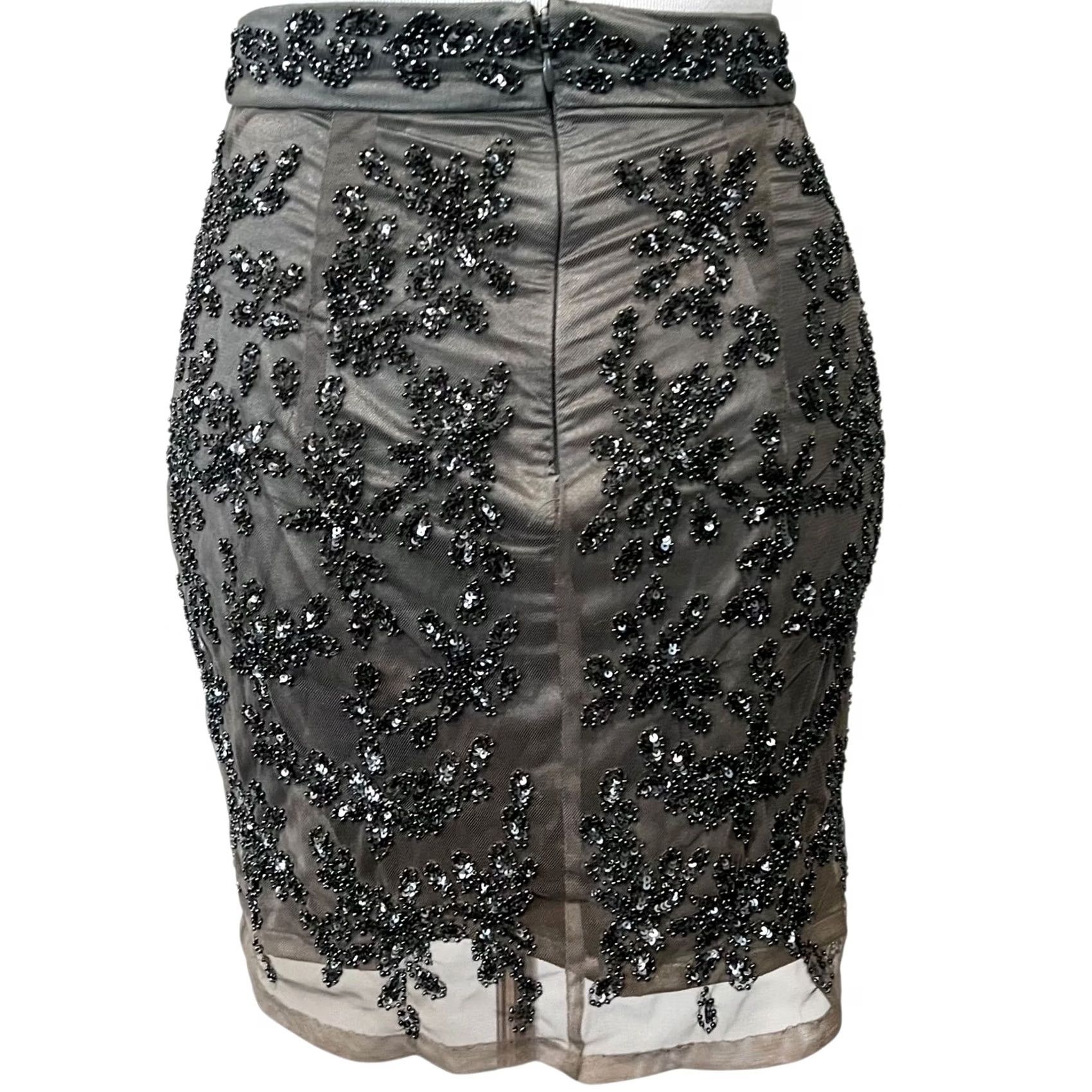 NBD NBD x REVOLVE Gabriela Dress in Steel Gray Mini Beaded Halter XS Dress Womens (XS) - Gray Size XS / US 0-2 / IT 36-38 - 6 Thumbnail