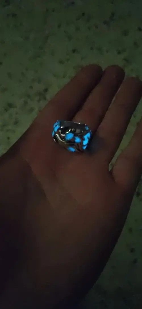 Other Adjustable Blue Luminous Dragon Ring Size ONE SIZE - 4 Thumbnail