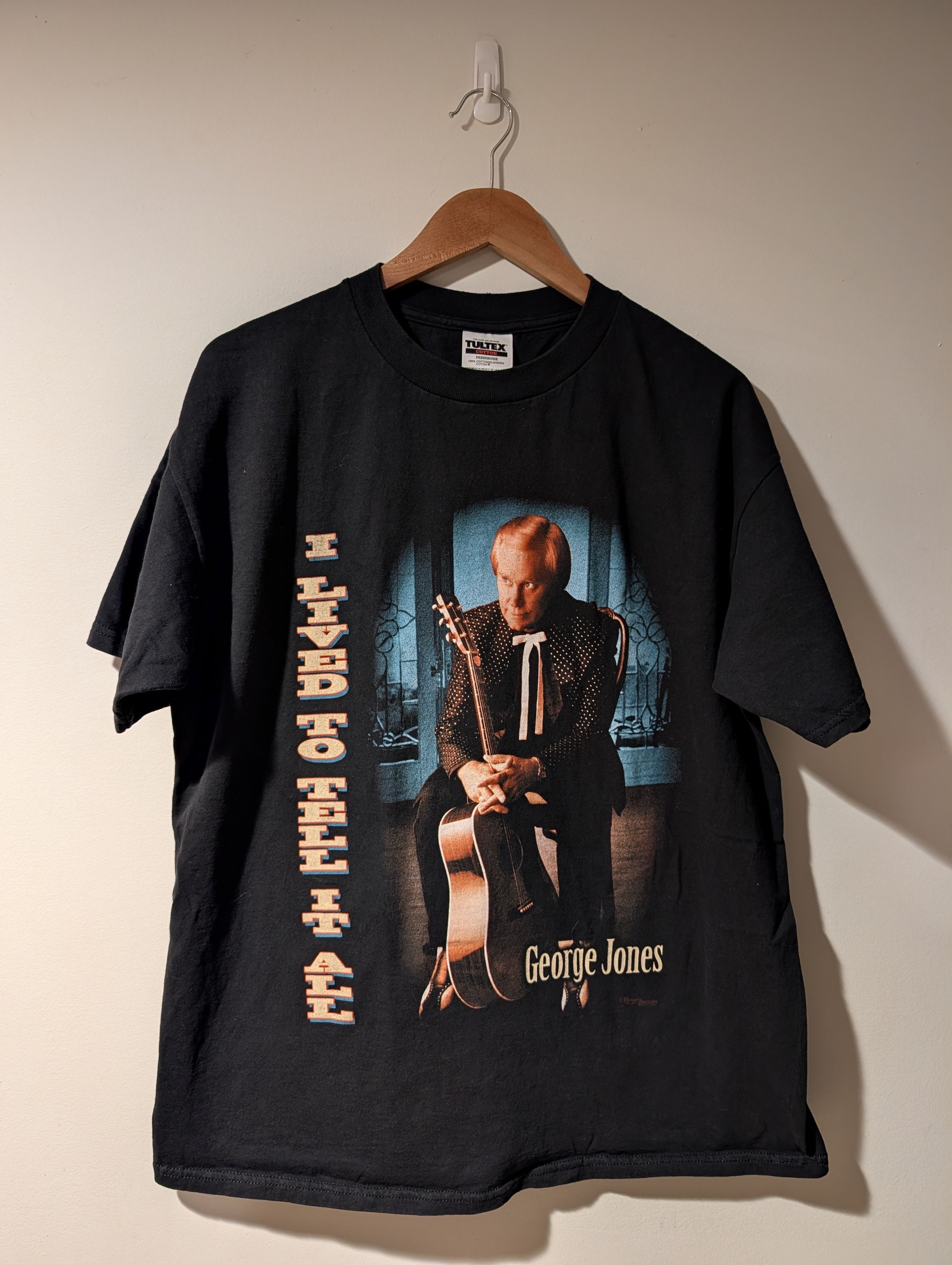Band Tees Vintage 90s George Jones I Lived To Tell It All Tour T-Shirt Size US XL / EU 56 / 4 - 1 Thumbnail