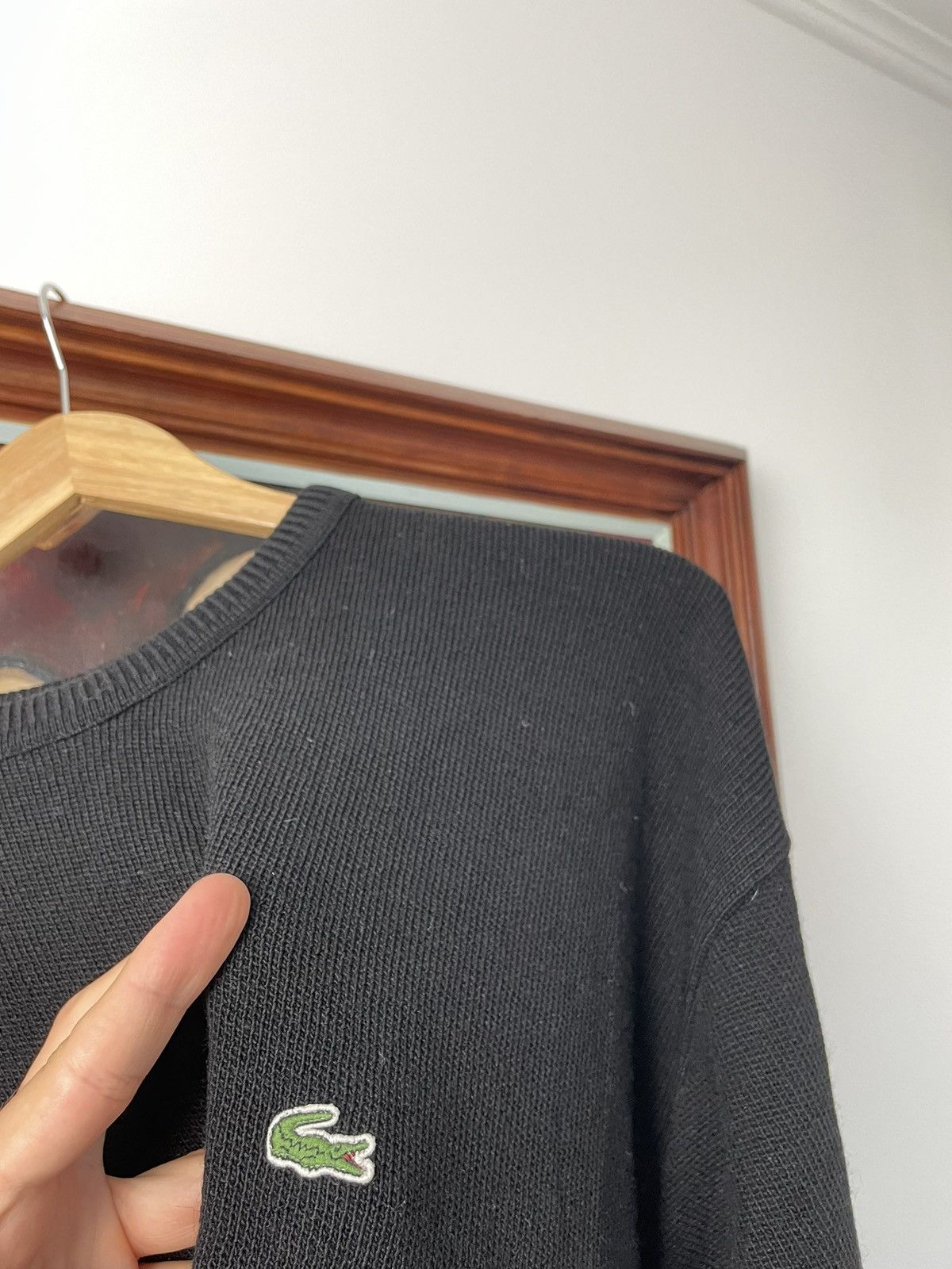 Lacoste Vintage Lacoste Classic Oversize Sweater Black Casual Size US L / EU 52-54 / 3 - 5 Thumbnail