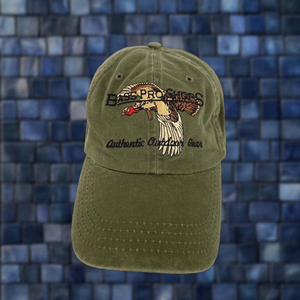 Bass Pro Shops Bass Pro Shop Pheasant Embroidered Strapback Adult Hat Cap Baseball Cap Unisex Green Cotton Polyester Canvas Adjustable Men Women Size ONE SIZE - 1 Thumbnail
