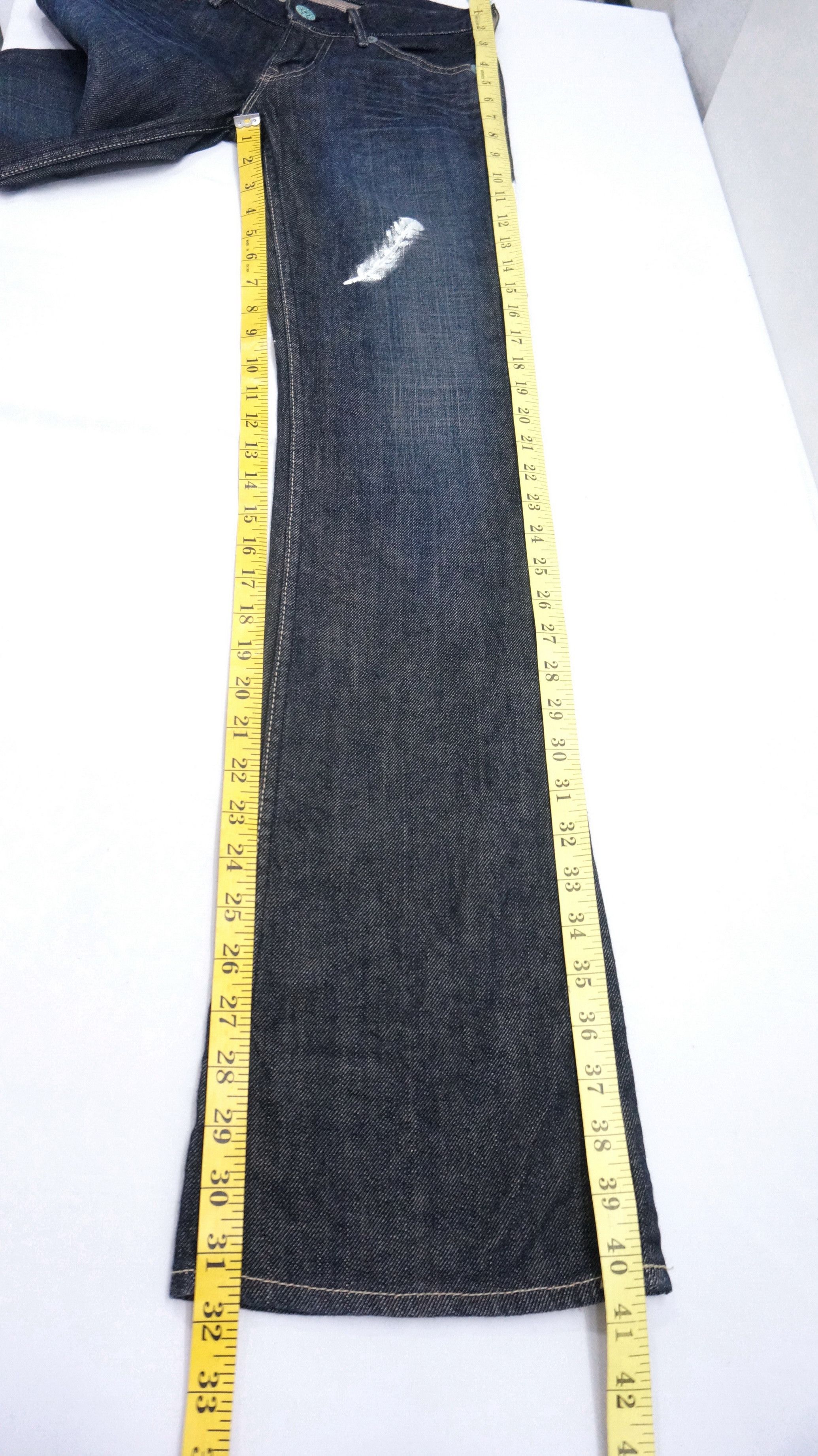 Levi's 💥 Rare Levis Women Red Loop Japan Flare Indigo Jeans Size 27" / US 4 / IT 40 - 15 Thumbnail